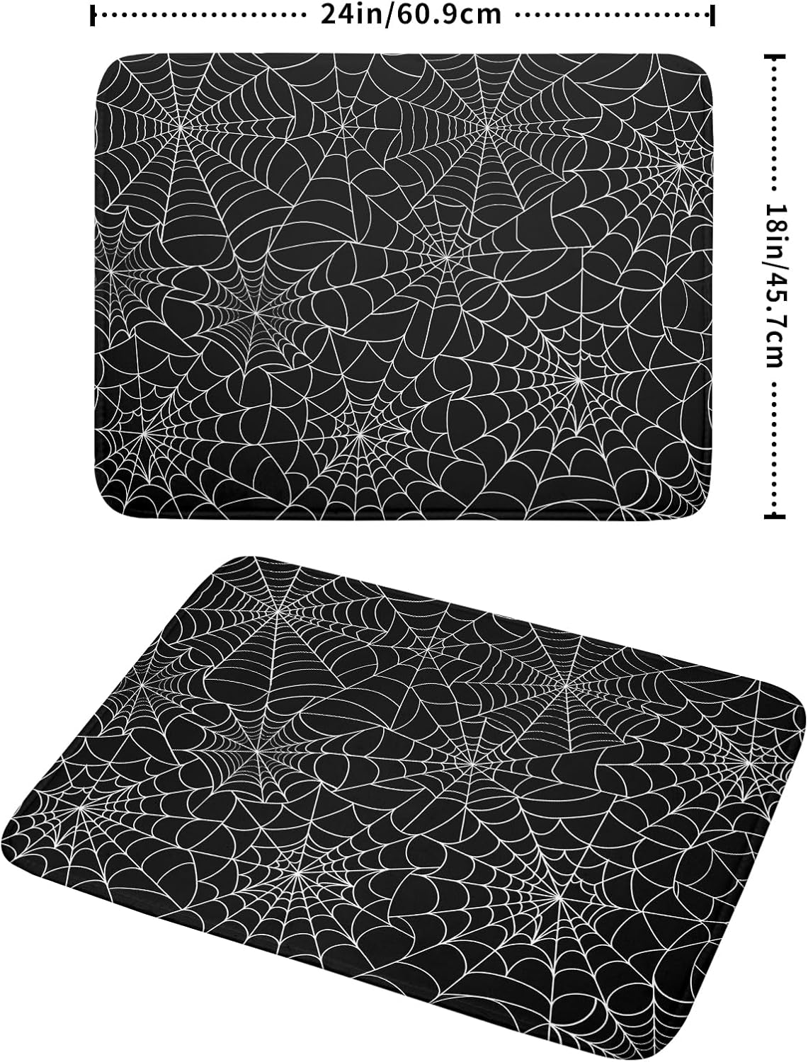 Halloween Drying Mats for Kitchen Counter 18×24 Inch Halloween Spiderweb Spooky Festival Large Microfiber Drying Mat for Dishes Kitchen Decor Accessories Dish Rack Mat Drainer Pad Washable Absorbent