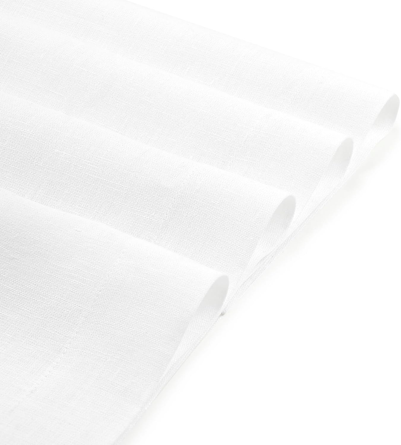 D'Moksha Homes Linen White Placemats Set of 6-100% Pure Linen Placemats 14 x 19 Inch for Fall, Autumn and Halloween - Handcrafted and Machine Washable