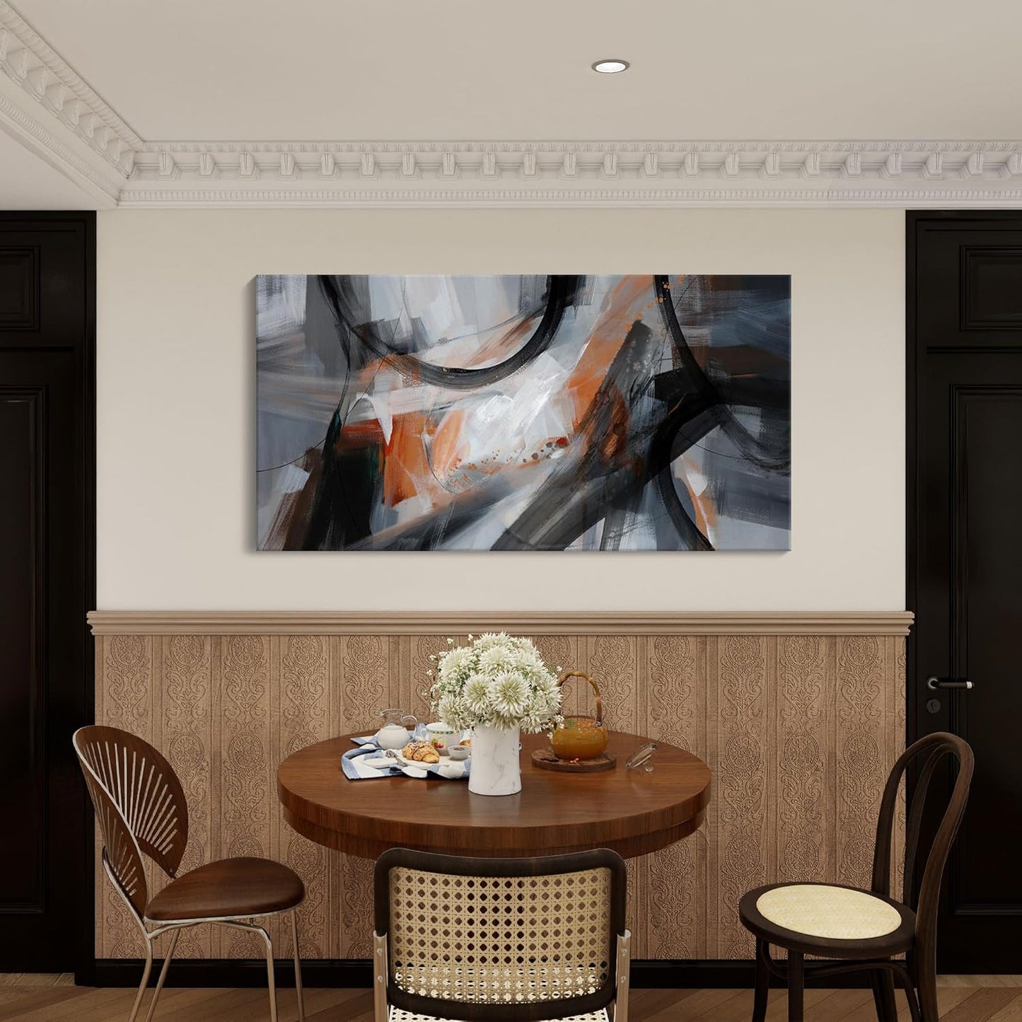 KLAKLA Large Wall Art - Abstract Canvas Wall Decor Modern Print Picture Artwork for Living Room Office Bedroom Home Decor - 48x24 Inches