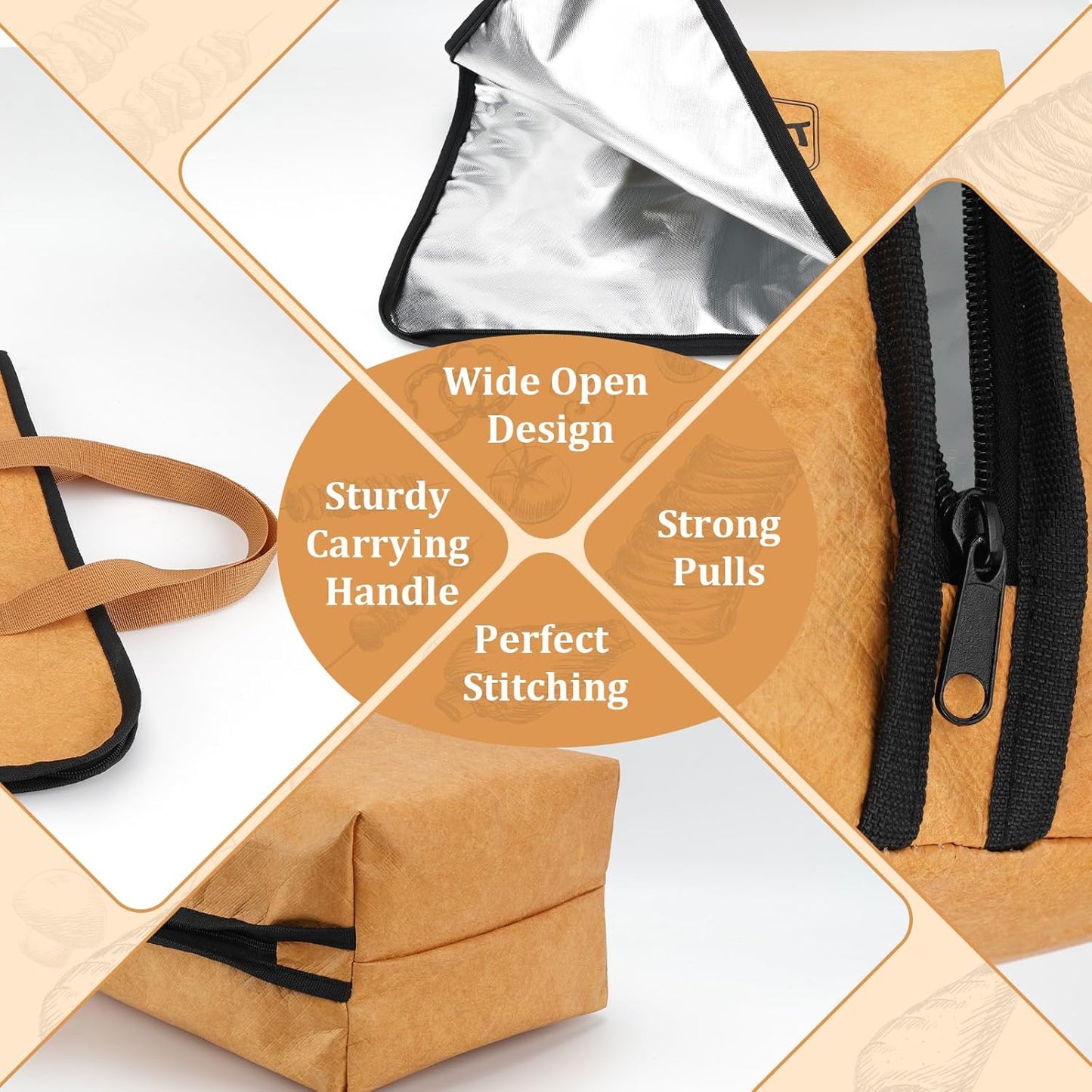 BBQ Blanket for Resting Meat & BBQ Meat Blanket｜21-Inch Wide-Mouth Insulated Meat Resting Bag for Brisket, Pork Shoulder, Turkey & Beef, Leak-Proof, Easy-Clean, Foldable, Camping & Gift for Men