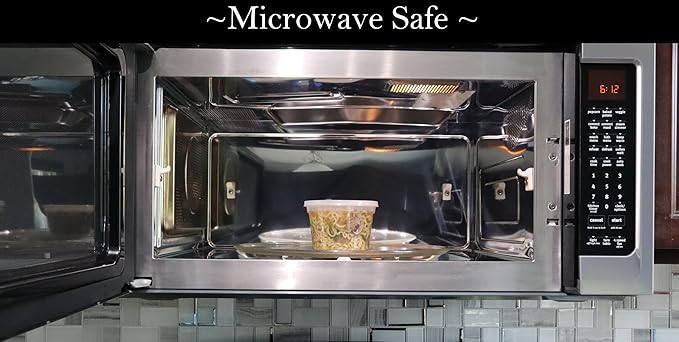 Zekii EXTRA THICK Deli Containers with Lids, Soup Containers w/Lids Airtight, 48Sets 16oz, Disposable, BPA Free, Takeout soup Cups, Meal Prep, Food Storage w/Measurements