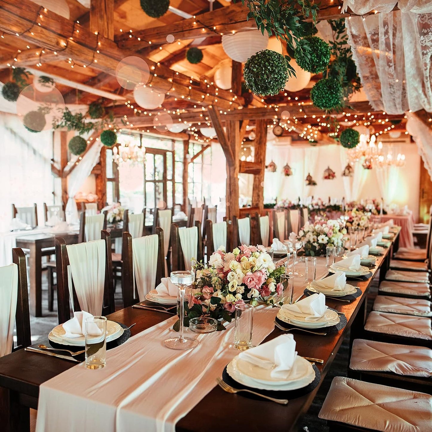 50 Pieces Black Glitter Paper Place Mats Sparkle 14'' Round Disposable Table Mats Black Doilies Decorative Placemats for Wedding Banquet Party Home Dining Table Decor