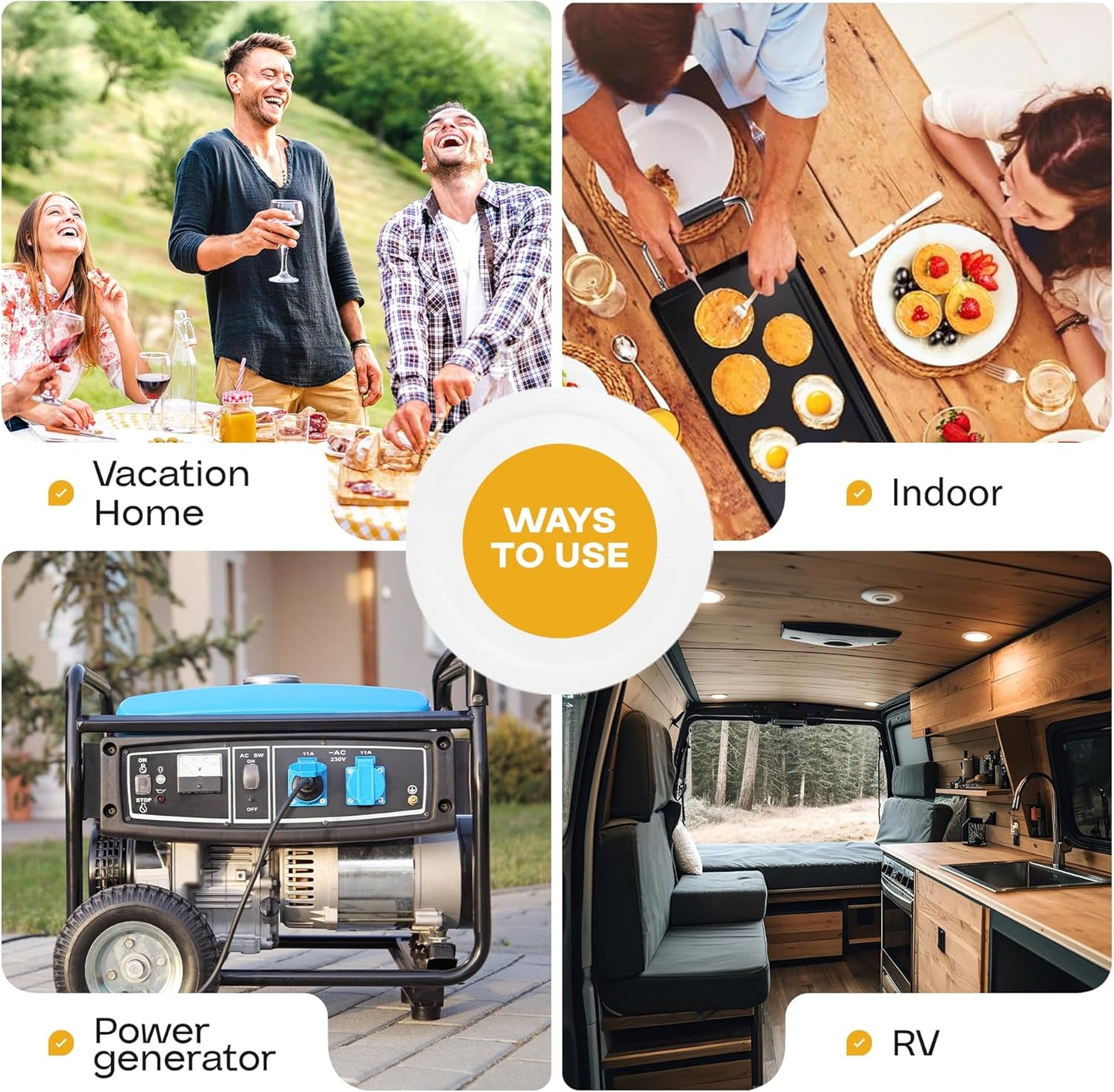 Premium Electric Griddle 36" - Smokeless Indoor Grill - Portable & Nonstick Electric Grill for Outdoor Use - Extra Large Electric Griddle Nonstick with Adjustable Temp & Even Heating by IDL Packaging