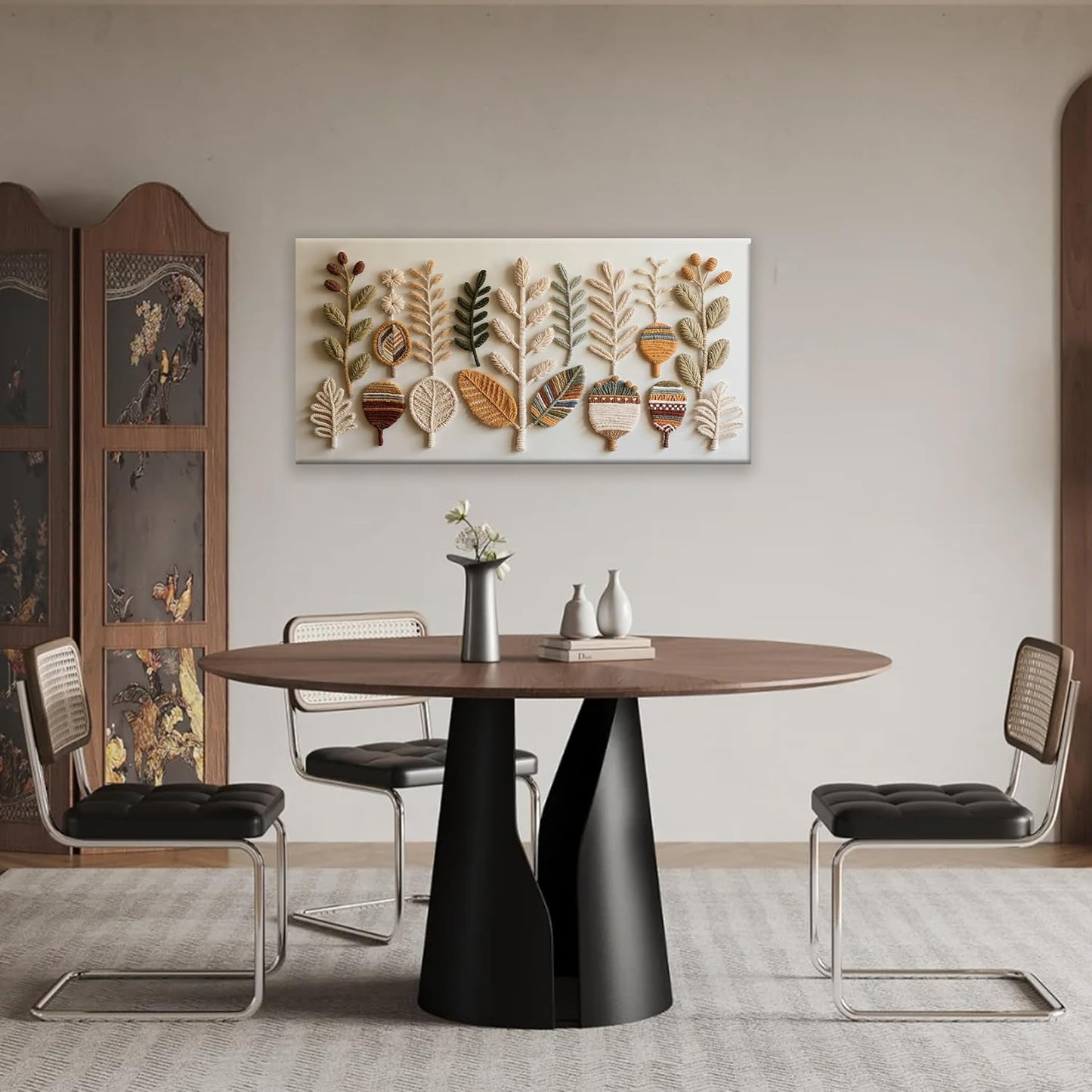 Tsomzxng Canvas Art Wall Decor Print Modern Boho Wall Art Prints Minimalist Paintings White Wall Art Pictures For Bedroom Kitchen Office Home Artwork 20" X 40" Ready To Hang