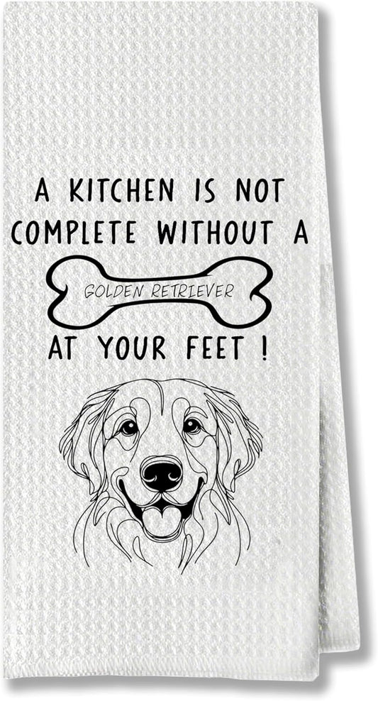 Golden Retriever Kitchen Towels, Ideal for Dog Lovers & Kitchen Decor, Great Gift for Golden Retriever Owners, 16 x 24 Inches