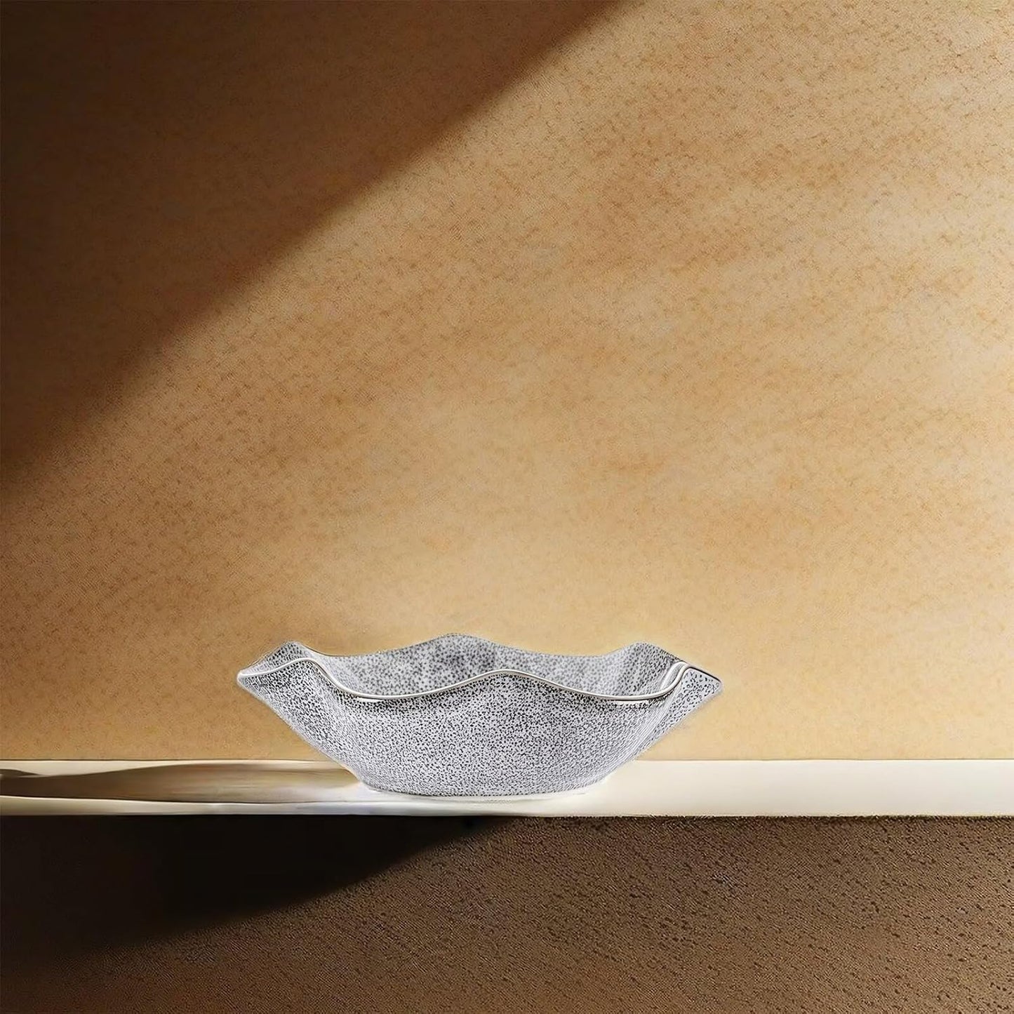 2Pcs Ceramic Jewelry Dish - Lotus Leaf Shape, for Ring Holder Necklace Small Key, Suitable for Mother Friend Sister, Gifts for Women, Cute Plate Trinket Tray, Home Decor (Grey - 2Pcs)