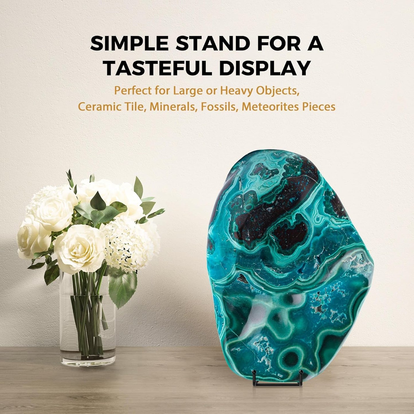 TR-LIFE 3 Pack 12 Inch Plate Stands for Display - Large, Metal Picture Frame Holder Stand + Easels for Decorative Platter, Book, Plaque, Photo, Table Top Art