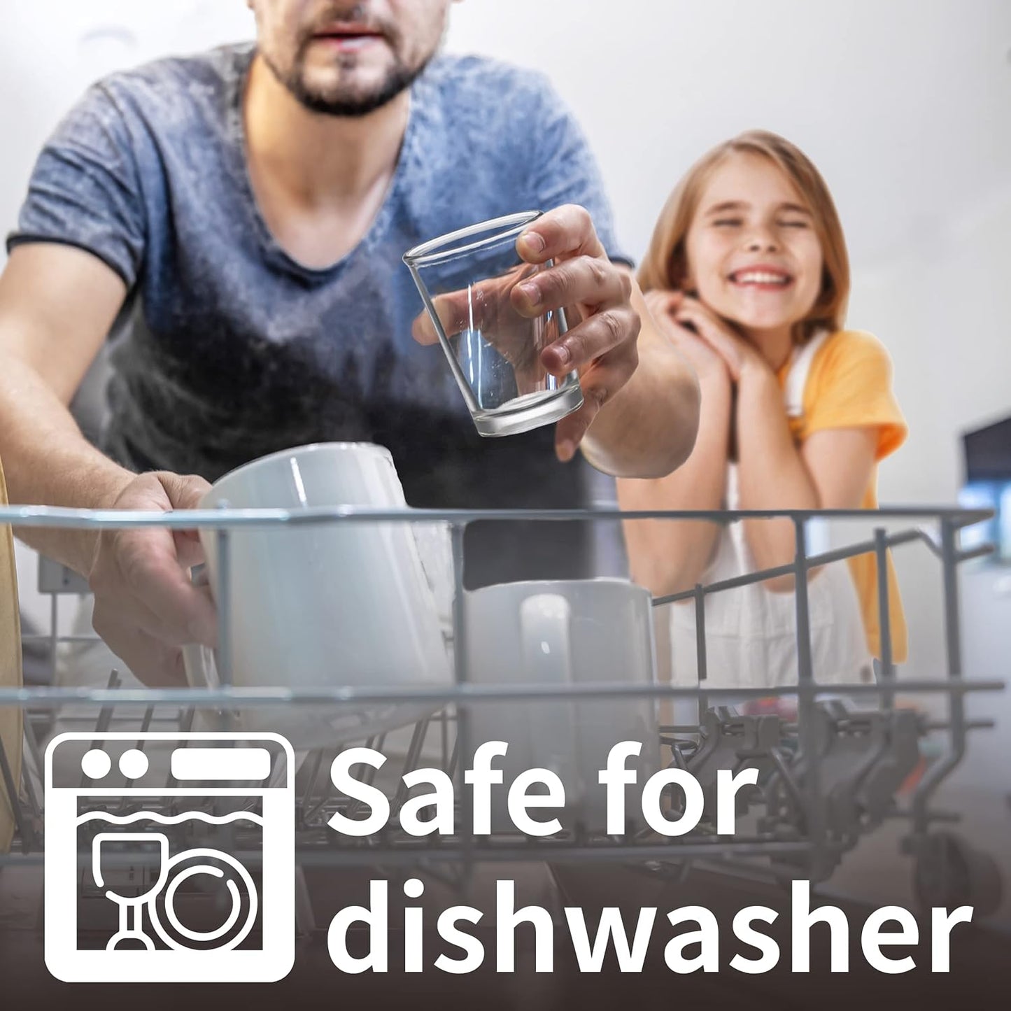 SOUL ONE 4.5 oz Small Juice Glasses, Set of 6, Stackable Heavy Based Drinking Glasses, Kids Small Drinking Glassware for Orange Juice, Water, Milk, Coffee