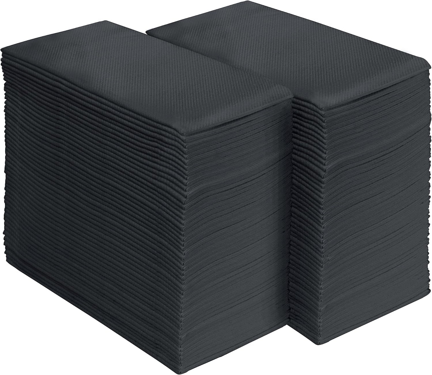 AMERICAN HOMESTEAD Paper Napkins - Black Disposable Linen-Like Dinner Napkins - Restaurant-Quality Table Serviettes for Weddings, Parties, and Events - 15.75" x 15.75" - 50 Count