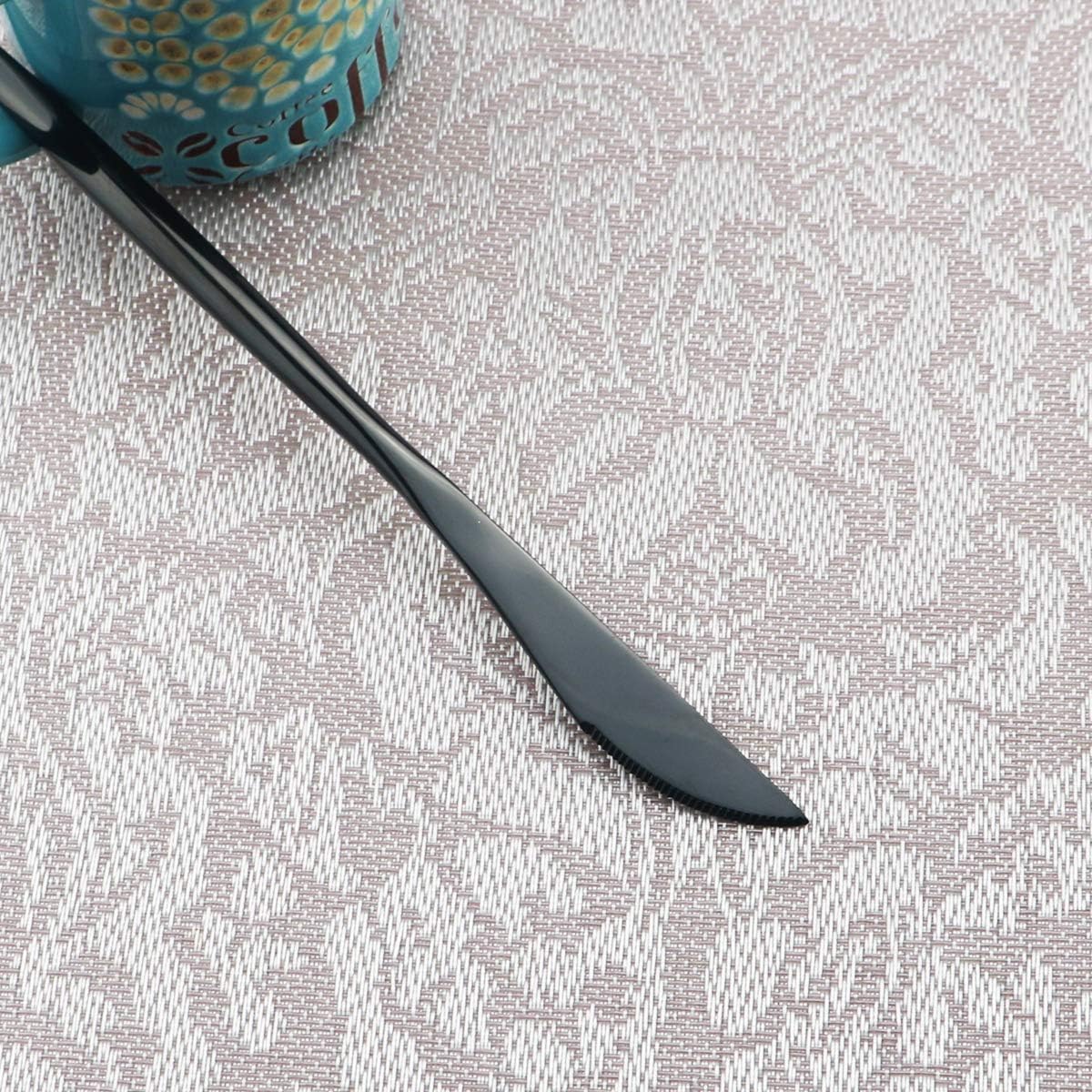 Gugrida Portable Silverware Set - 20-Piece Flatware Cutlery Set - 18/10 Stainless Steel - Mirror Polishing Black - Travel Elegant Modern Utensils - Service for 4 Include Steak Knife Dinner Fork Spoon