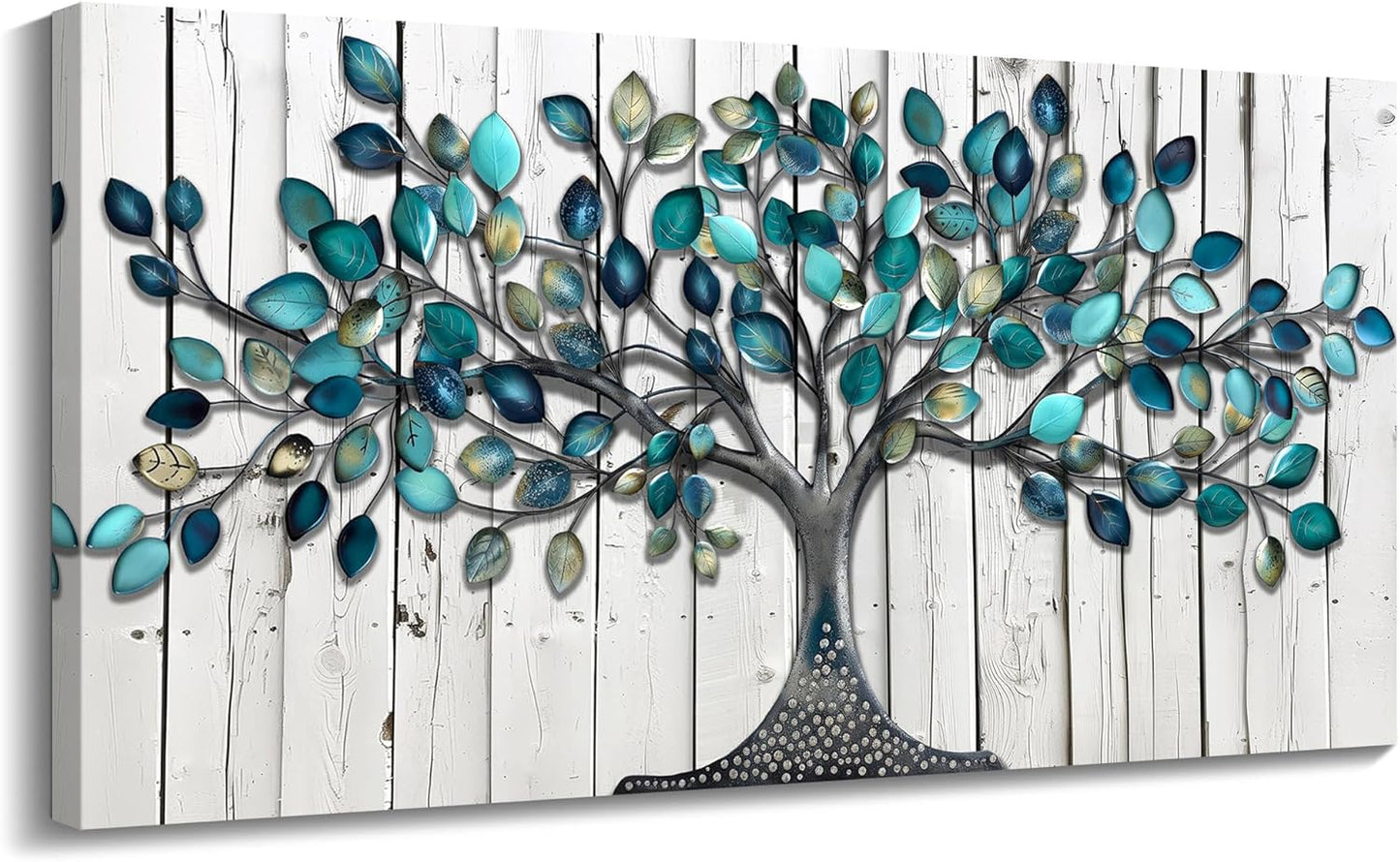 CHATYOUNG Large Canvas Wall Art - Tenacious Tree of Life Wall Pictures Farmhouse Style Artwork for Living Room Bedroom Dining Room Office Kitchen Home Decor 58"x29"