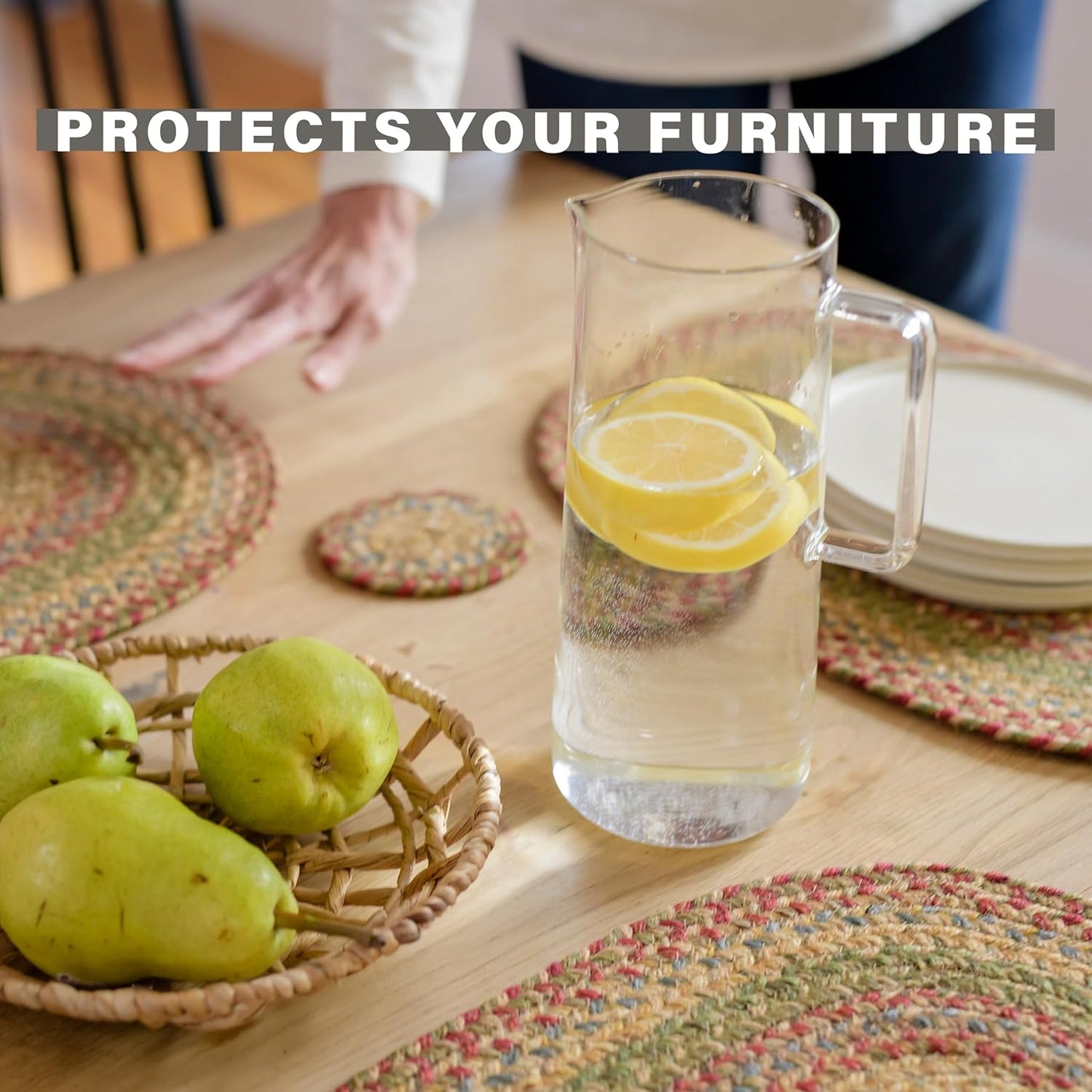 Homespice Azalea Long Table Runner - 11"x36", Rectangle, Multicolor - Handcrafted with Jute - Rich Colors, Easy to Clean, Durable and Protects Furniture