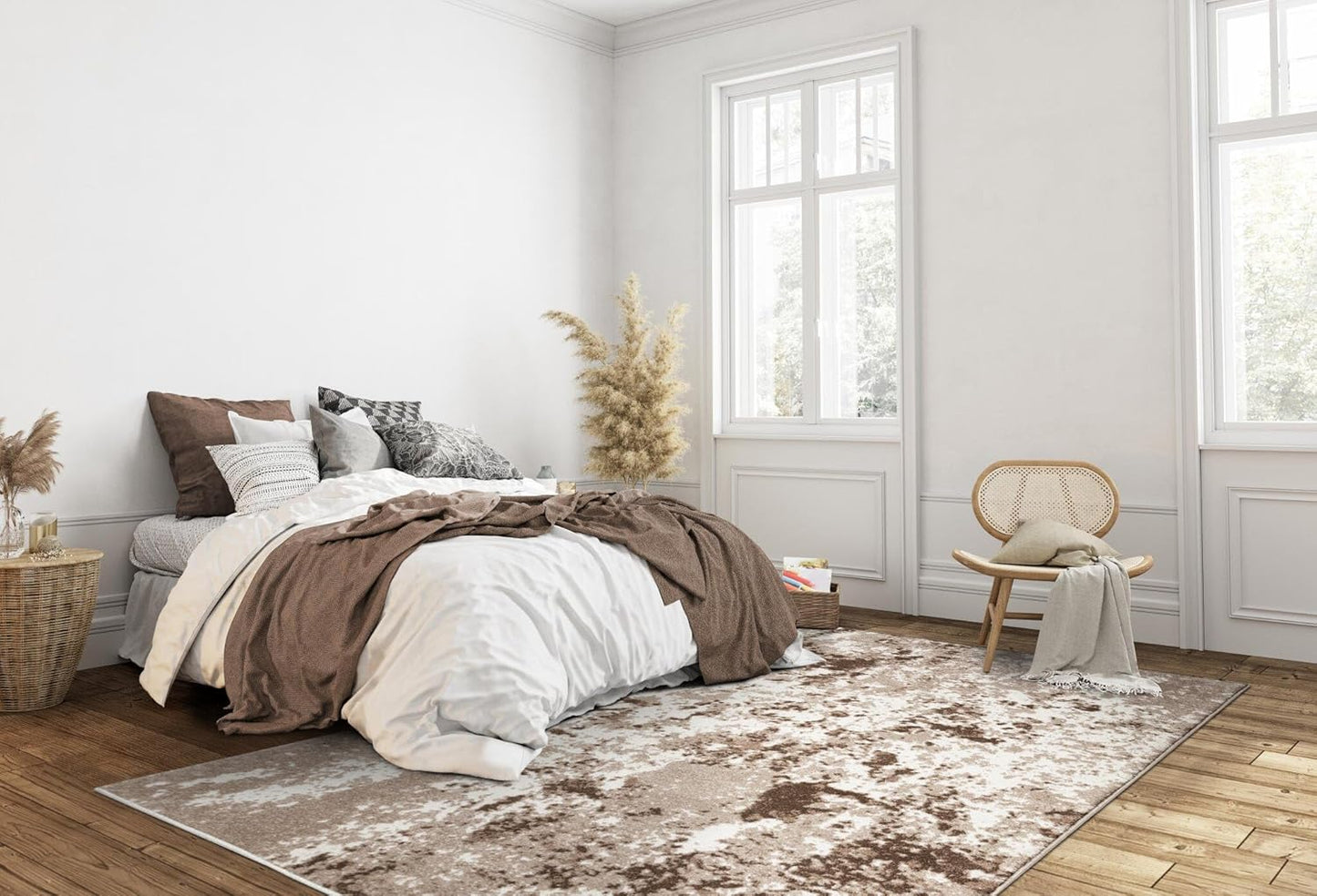 Keen Home Design Area Rugs - 8x10 Non-Shedding, Abstract Rugs for Kitchen, Living Room, Bedroom, Dining Room, Entryway - Size: 7'3" x 10'2", Multi