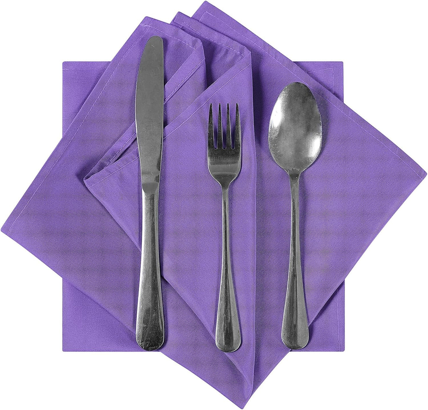 Bailarina Cloth Napkins Set of 40,17x17 inches Dinner Napkins Cloth Washable,Polyester Square Table Cloth Napkin Bulk with Hemmed Edges Ideal for Banquets, Parties and Weddings-Purple