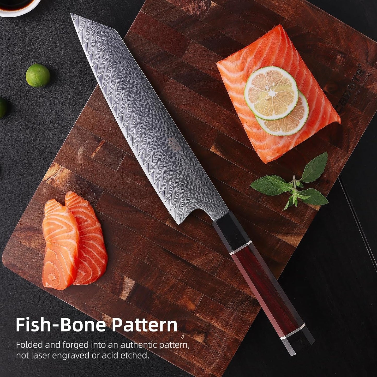 FINDKING 9 Inch Kiritsuke Knife, Versatile Japanese Chef Knife, Premium AUS-10 Damascus Steel Blade, Professional Kitchen Essential (Samurai Series)