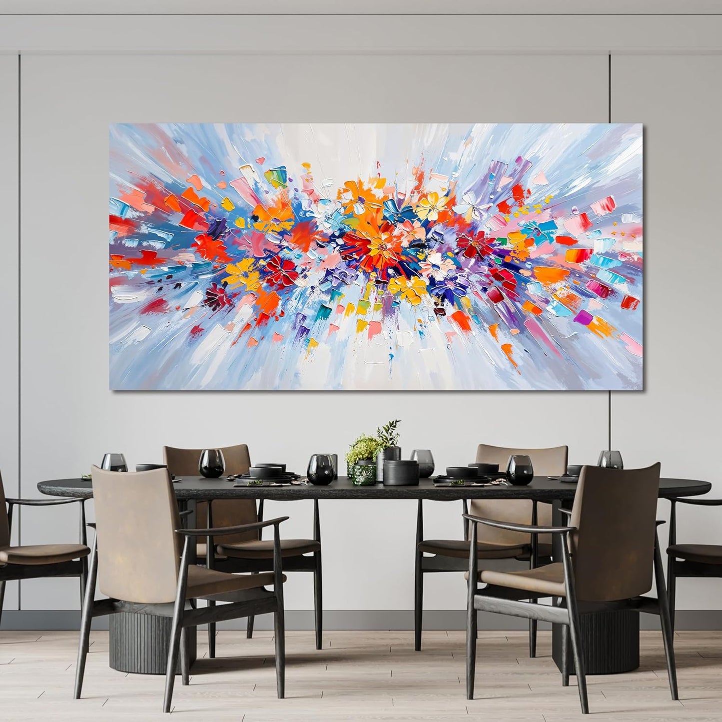 Canvas Wall Art Decor Large Wall Art for Living Room Modern Colorful Wall Art Prints Abstrcat Canvas Art Wall Decor Abstrcat Flower Wall Art Decorations Artwork for Walls Home Office Decor 24" X 48"