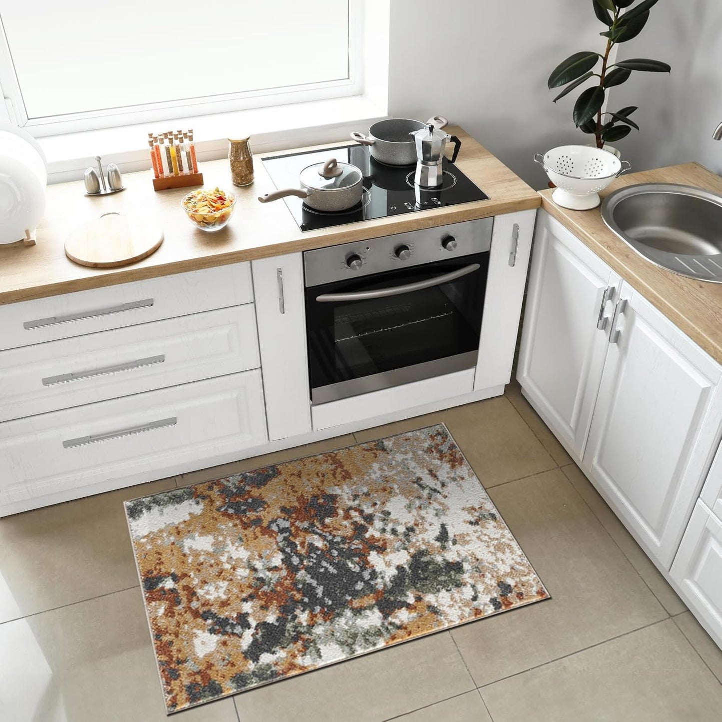 Keen Home Design Area Rugs - 2x3 Non-Shedding, Abstract Rugs for Kitchen, Living Room, Bedroom, Dining Room, Entryway - Size: 2' x 3', Multi