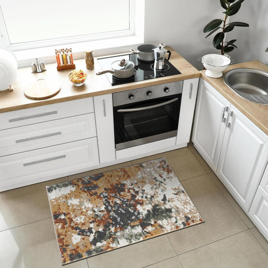 Keen Home Design Area Rugs - 2x3 Non-Shedding, Abstract Rugs for Kitchen, Living Room, Bedroom, Dining Room, Entryway - Size: 2' x 3', Multi