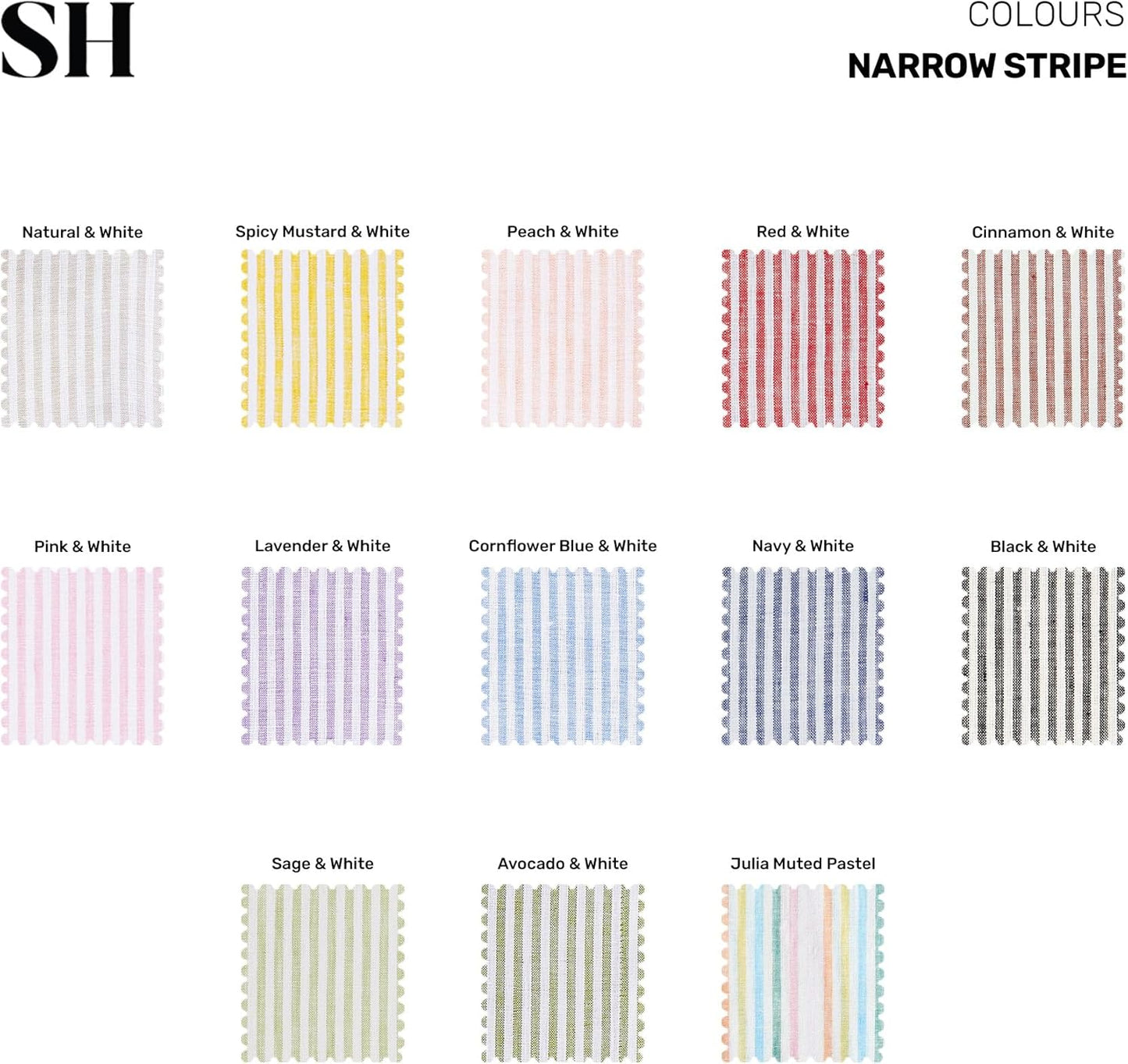 Solino Home Striped Linen Table Runner 60 Inches - Julia, 100% Pure Linen Multicolor Muted Pastel Stripe Small Table Runner 14 x 60 Inch Ideal for Dresser and Coffee Tables