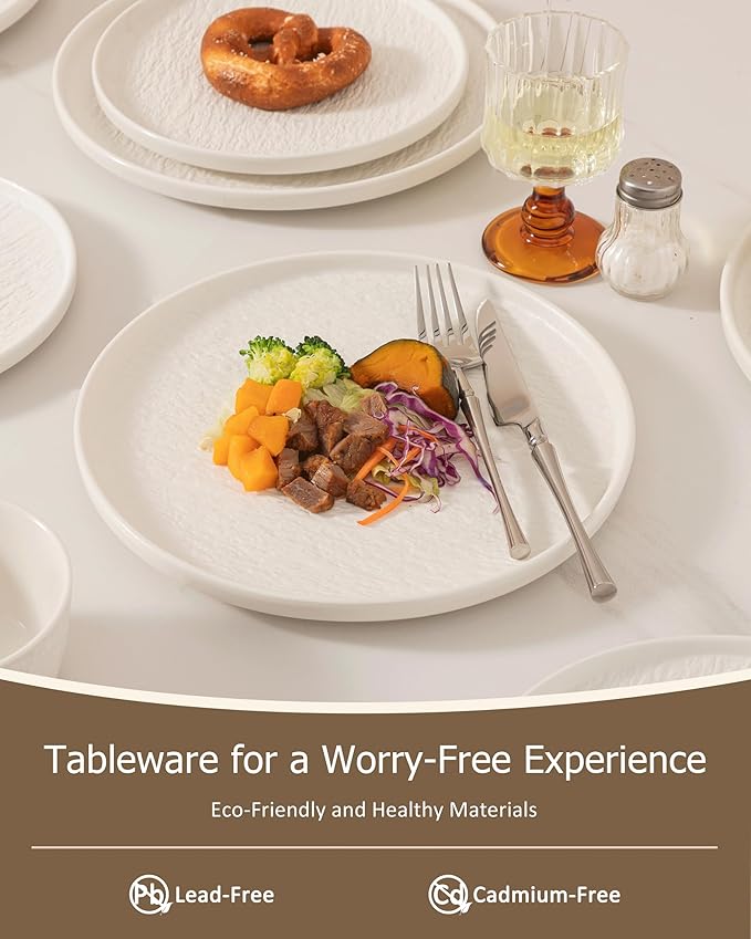 Dinnerware sets plates and bowls sets modern plates stoneware dinnerware set Plates and Bowls Set for 4, 12 Pieces Dishes,Microwave and Dishwasher Safe Tableware (style - 2, 4 - Set (12pcs))