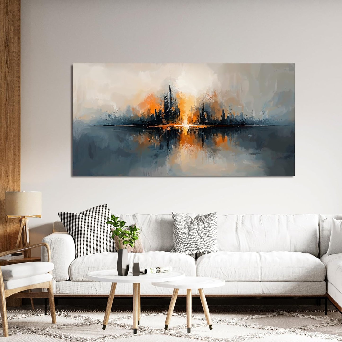 Abstract Wall Art Decor Modern Black Wall Art Prints Abstract Canvas Art Wall Decor Wall Art Pictures For Living Room Canvas City Wall Art Decorations Artwork For Walls Bedroom Ofifice Home Decor 20" X 40"