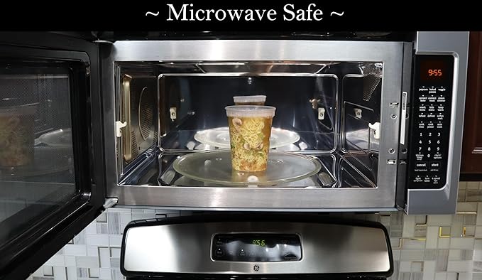 Zekii 24 sets Mix Size Deli Containers with Lids, 8x 8oz, 8x 16oz, 8x 32oz, Soup Containers w/Lids Airtight, Disposable, BPA Free, Takeout soup Cups, Meal Prep, Food Storage w/Measurements