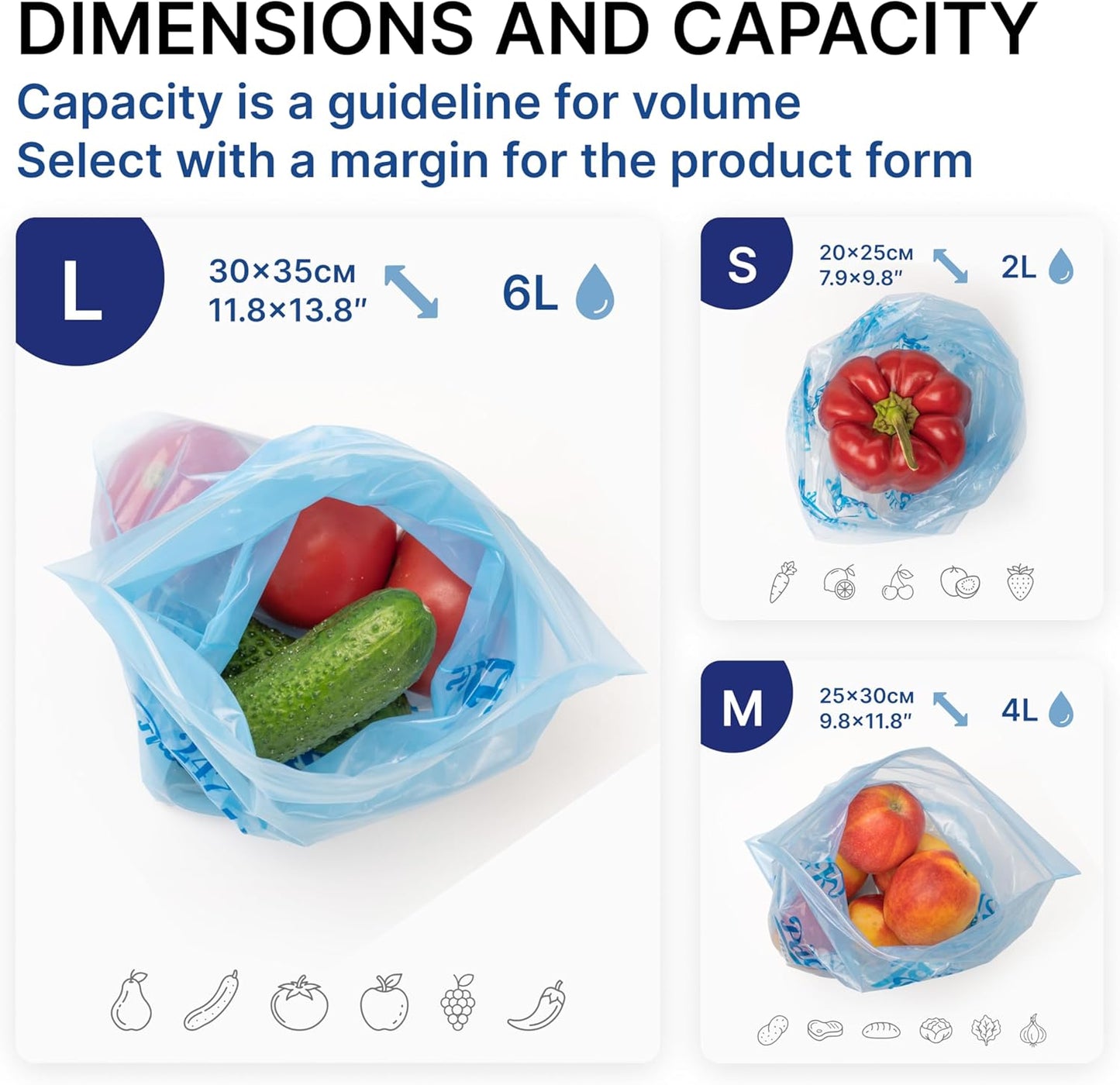 Freshpack 247 Zipper Bag, Size L 30×35 cm (6 L) – Family-Size Reusable Food Storage & Packaging Bags, Helps Keep Fresh up to 3× Longer – Biodegradable, BPA-Free, UV-Shielded, Washable, SGS Tested