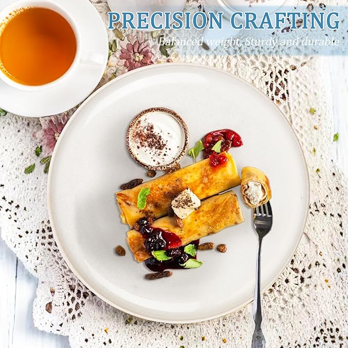 Plates and Bowls Sets, Ceramic Dinnerware Sets, 12 Pieces Modern Stoneware Dinnerware Set for 4, Reactive Glaze Dinnerware Set for Home Kitchen, Scratch Resistant, Microwave and Dishwasher