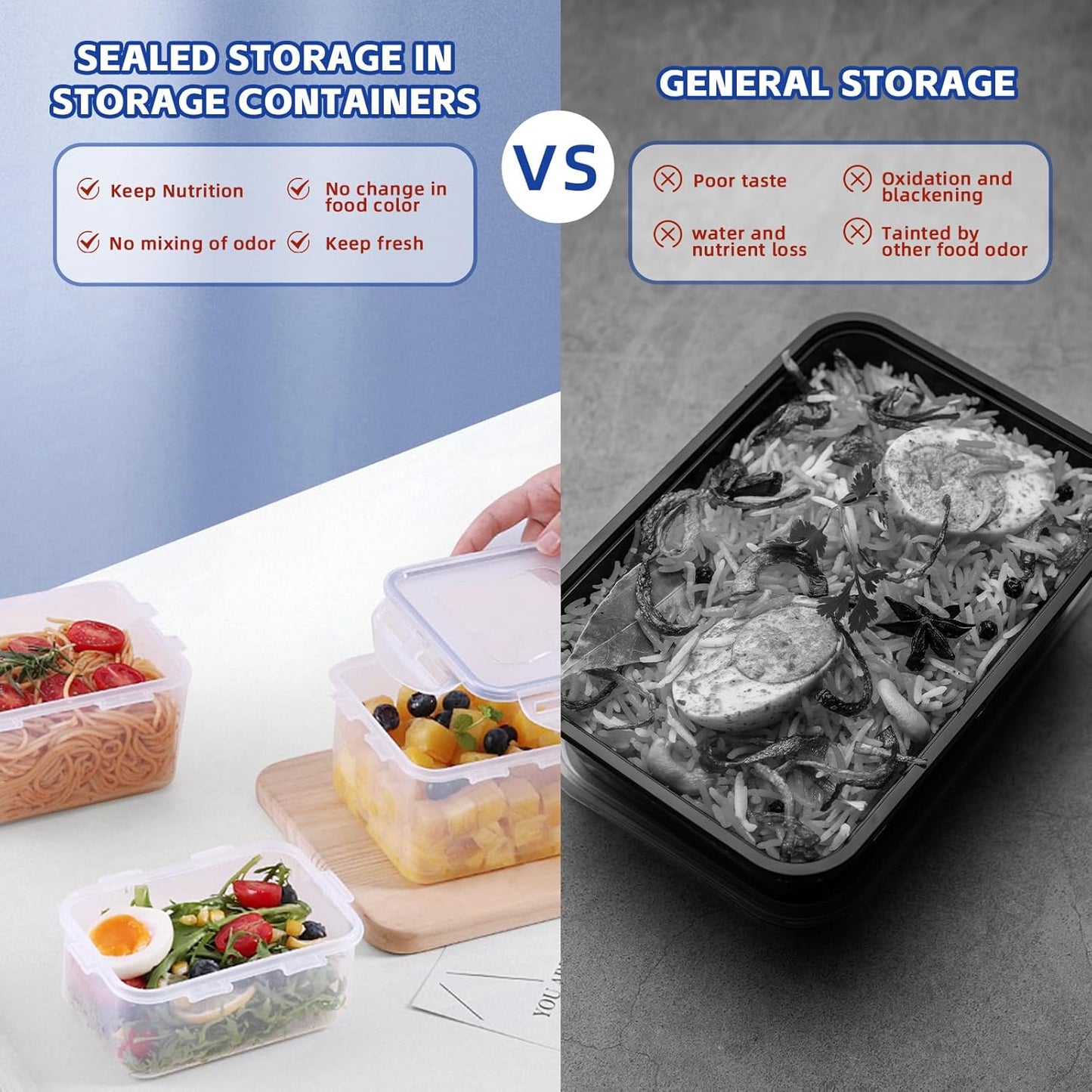 40 PCS Plastic Food Storage Containers with Lids Airtight, BPA-Free Leakproof Meal Prep Container Set for Kitchen Storage Reusable, Microwave Dishwasher Safe Stackable with Labels & Marker