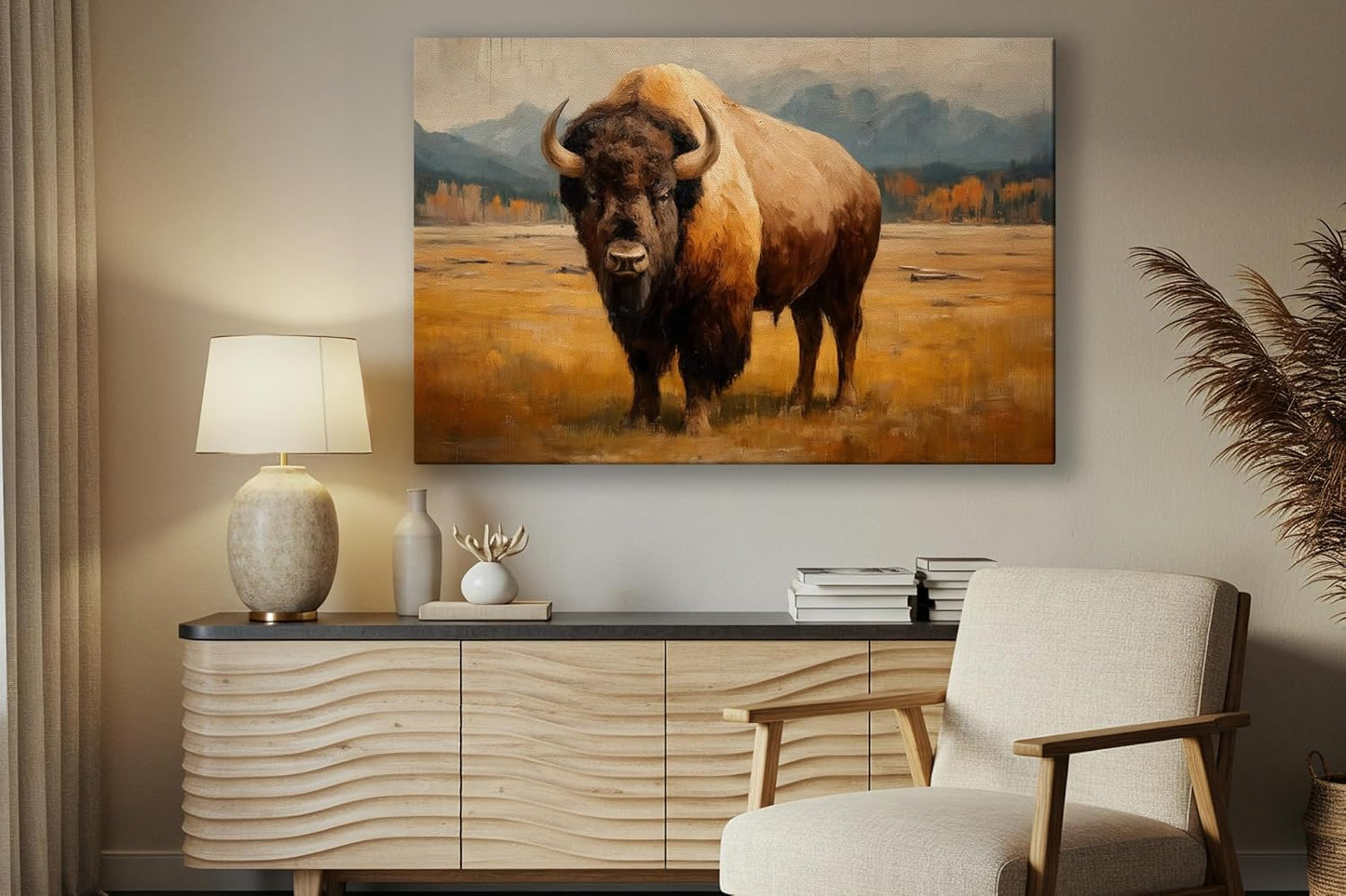 Wildlife Canvas Prints - Wild Animals Home Decor - Medium, Large, and Extra Large Wall Art for Living Room, Bathroom, Kitchen (American Titan, 20L" x 30W")
