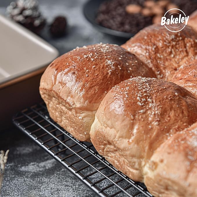 13-Inch Nonstick Rectangle Cake Pan, Deep Dish Loaf Pan for Baking, Roasting, Bread, Jelly Roll, Pizzas, Pastries 13.7" x 9.76" X 2.36"(Champagne Gold)