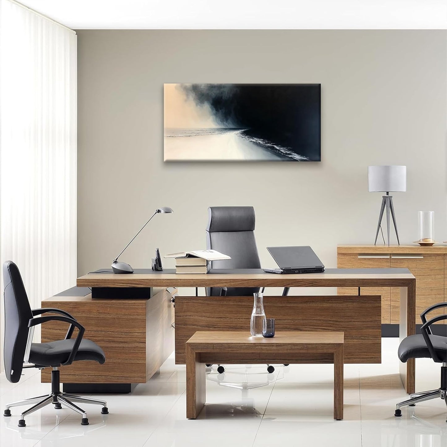 Tsomzxng Black And White Abstract Wall Art Modern Minimalist Canvas Art Wall Decor Print Picture Abstract Wall Decor Painting Picture For Bedroom Office Home Wall Decoration 20 X 40 In