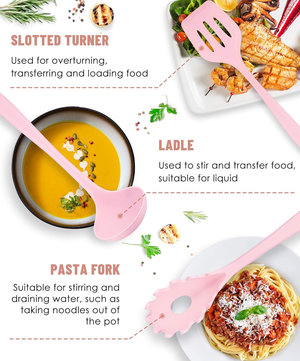 Kitchen Utensils Set-12 Pieces Silicone Cooking Utensils Set (Dishwasher Safe) 392°F Heat Resistant Spatula Set, Nonstick Cookware