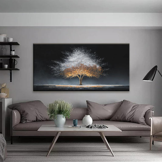 Large Canvas Wall Art For Living Room Home Wall Decor Burning Gray Tree Of Life Wall Art Decor Modern Artwork Abstract Art Prints Bedroom Kitchen Office 29x58 Inch Canvas Prints
