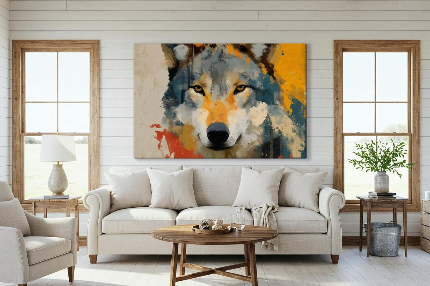 Wildlife Canvas Prints - Wild Animals Home Decor - Medium, Large, and Extra Large Wall Art for Living Room, Bathroom, Kitchen (Primal Palette, 28L" x 41W")
