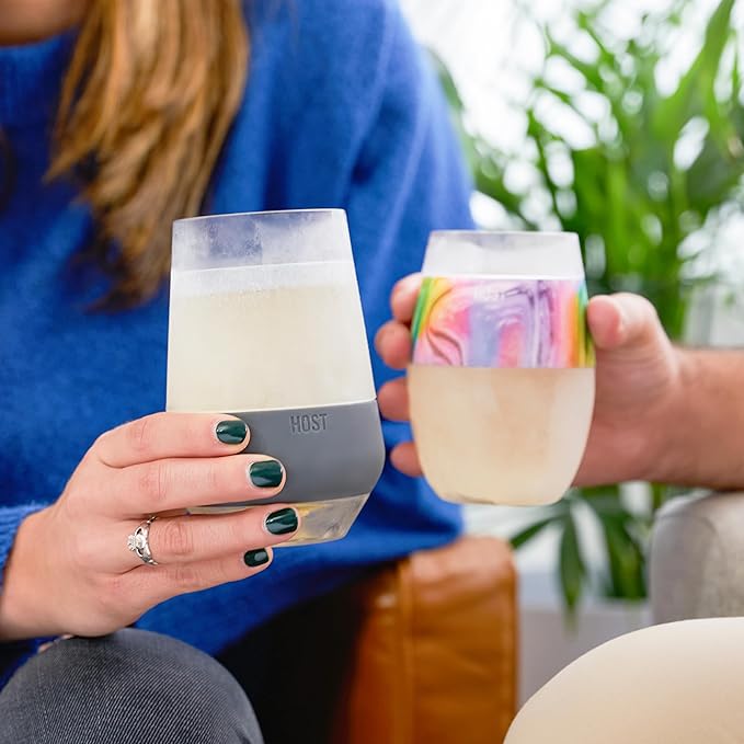 HOST Wine Freeze Cooling Cup, Double Wall Insulated Freezable Drink Chilling Tumbler with Freezing Gel | Glasses for Red and White Wine, Set of 1, 8.5 oz, Unicorn