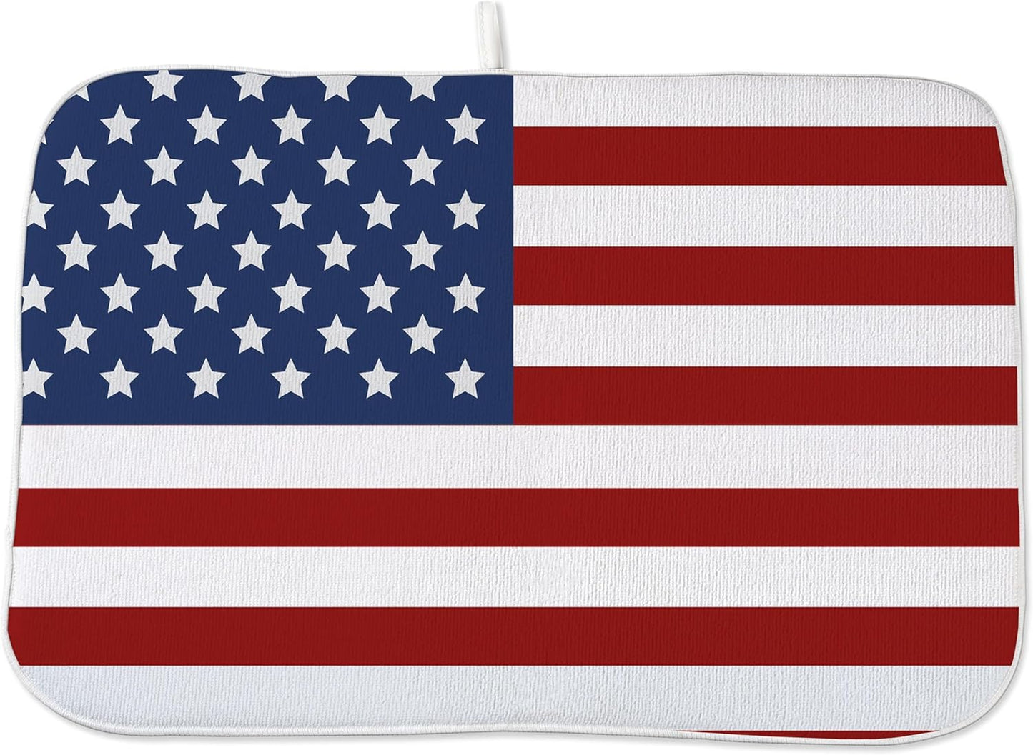 Independence Day Patriotic Dish Drying Mat for Kitchen Counter 18x24 Inch American Flag Dish Drying Pad 4th of July Stars and Stripes for Kitchen Counter Dining Room Decor