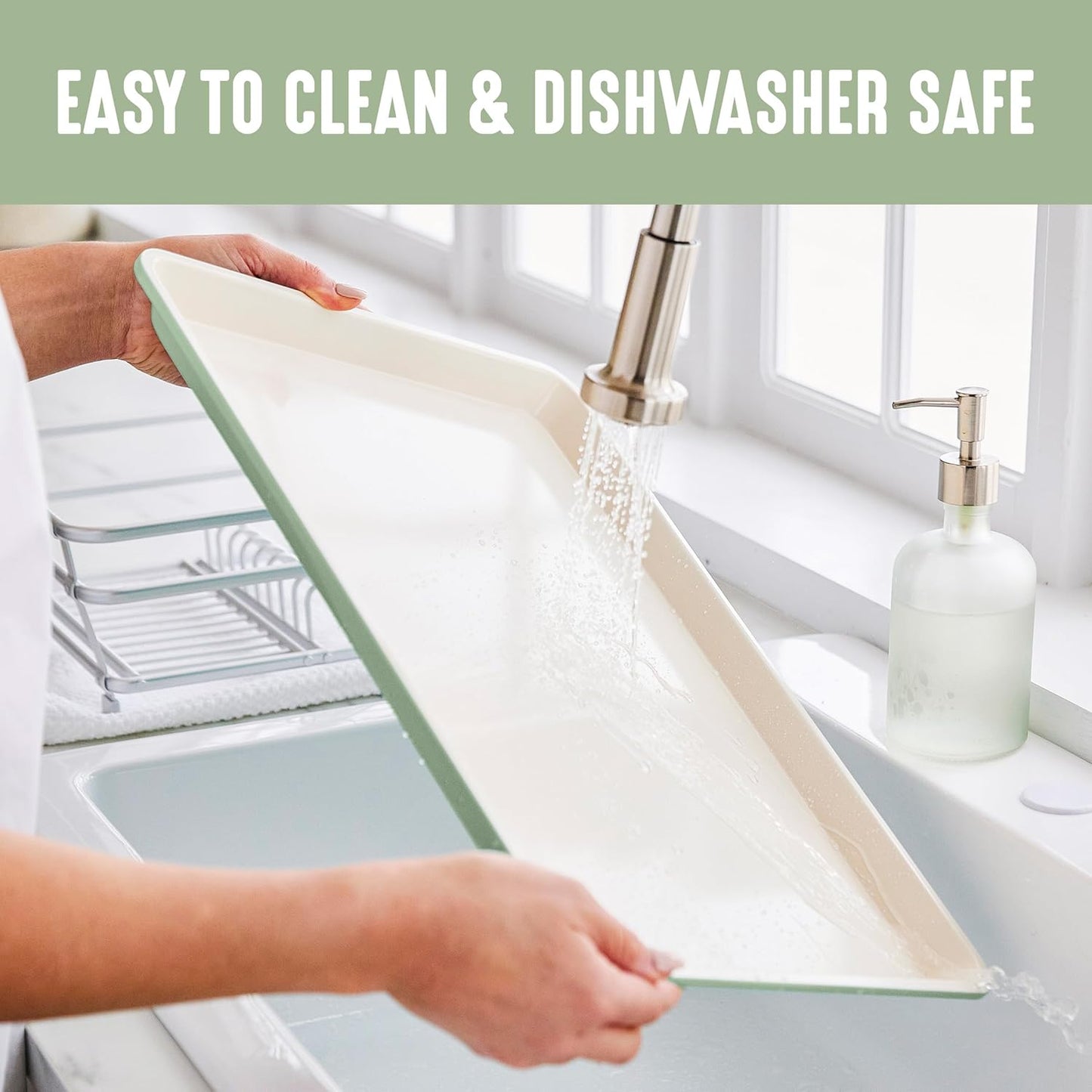 GreenLife 6 Piece Nonstick Bakeware Set, Non-Toxic PFAS-Free Ceramic Oven Pans, Dishwasher & Oven Safe to 450°F, Easy Release Baking Sheet, Loaf Pan, Rectangle & Round Cake, Muffin Pan, Sage