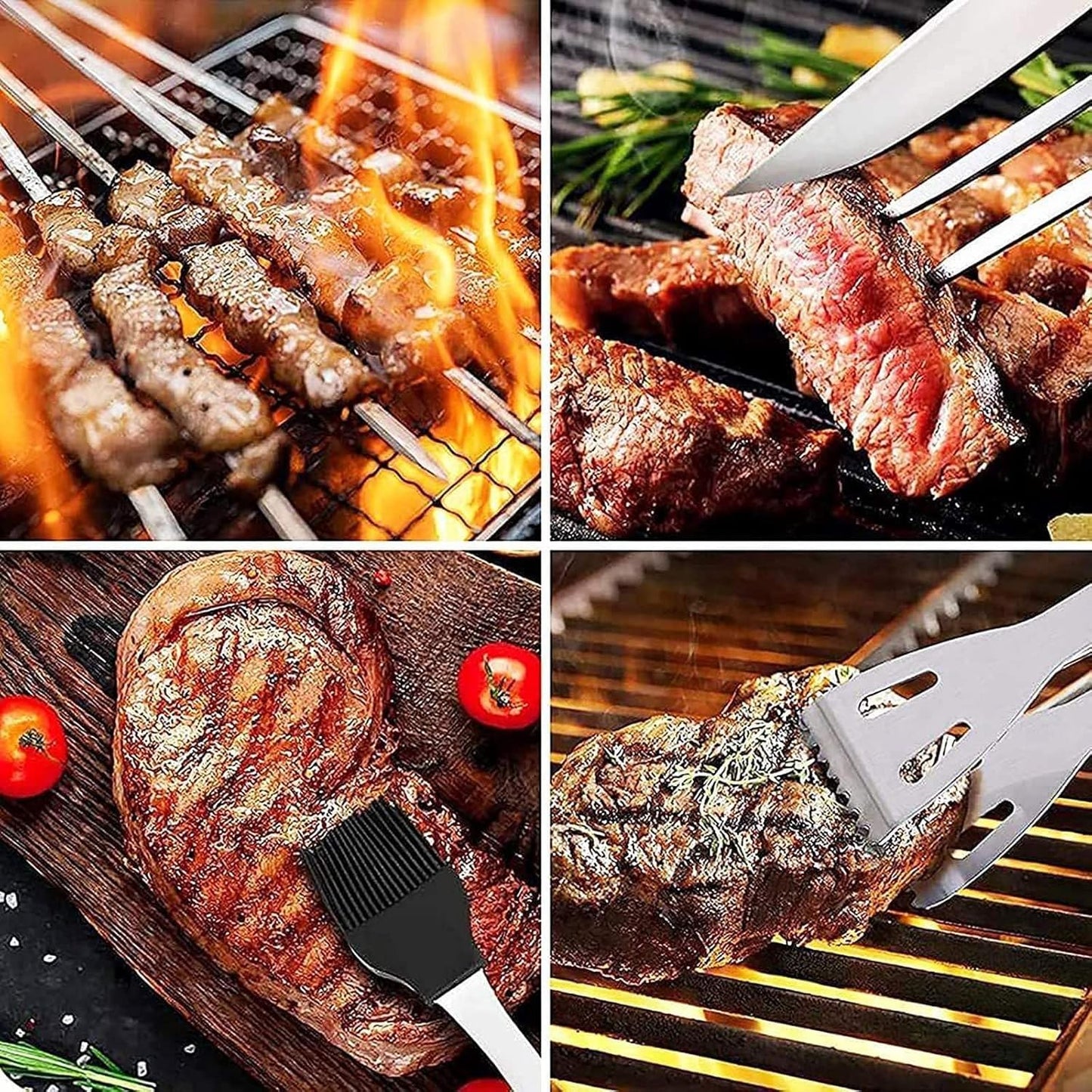 BBQ Grill Accessories Set, 20Pcs Barbecue Grill Tools, Stainless Steel BBQ Utensil Kit with Case for Smoker Camping, Great Choice for Outdoor Kitchen Cooking, Gift for Thanksgiving Day, Christmas