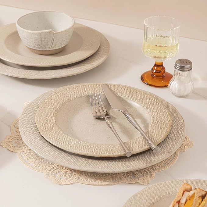 Dinnerware sets plates and bowls sets modern plates,Ceramic Dinnerware Sets,12 Pieces Porcelain Lightweight Plates,Scratch Resistant Dish Set (style - 5, 4 - Set (12pcs))