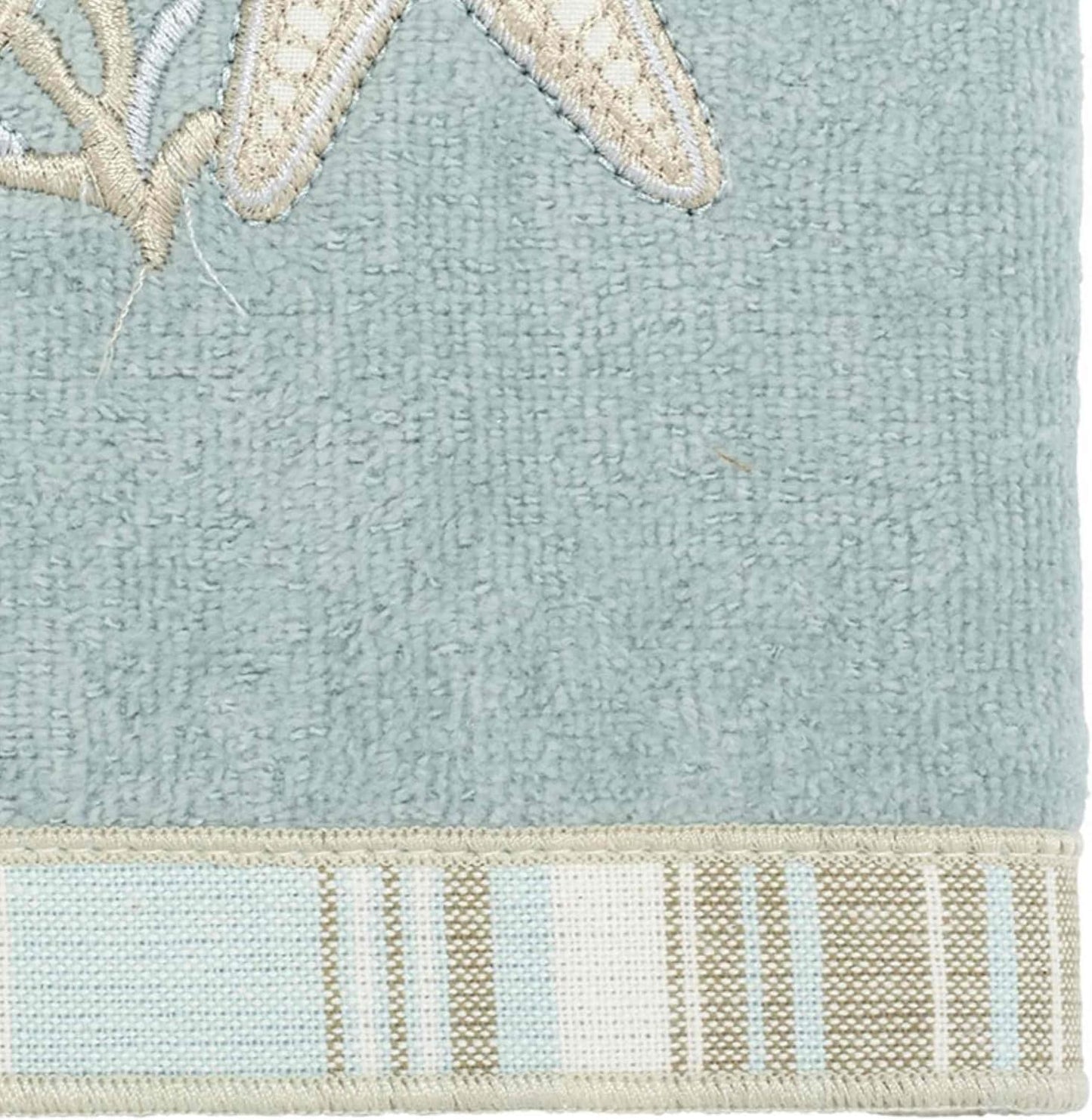 Avanti Linens - Hand Towel, Soft & Absorbent, Coastal Bathroom Essentials (Sand Shells Collection, Mineral)