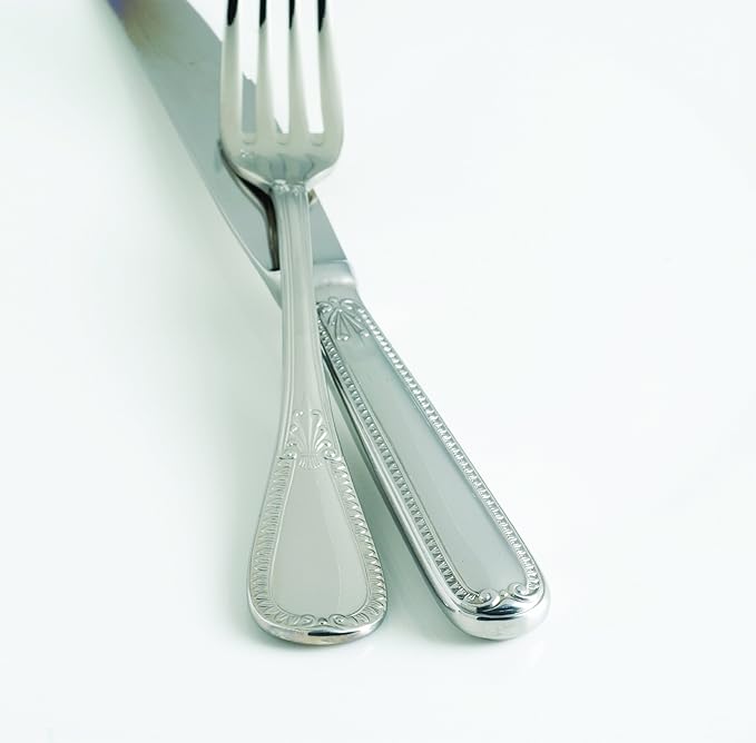 Fortessa Savoy 18/10 Stainless Steel Flatware, 5 Piece Place Setting, Service for 1