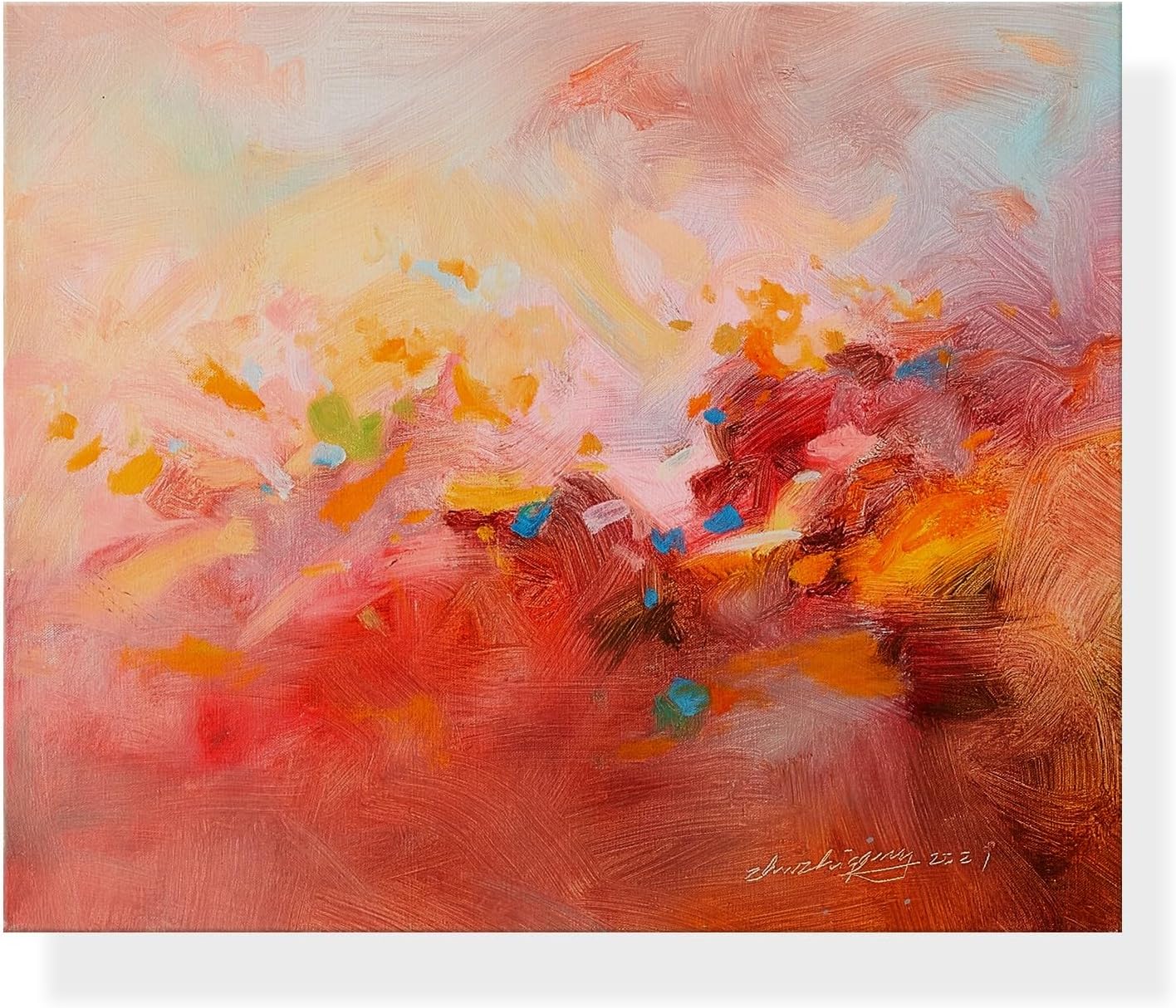 Gloliv Canvas Wall Art – Abstract Wall Decor Painting, Artist-Authorized Reproduction Canvas Prints, Modern Wall Art Decor for Living Room, Bedroom, or Office 10"x8"