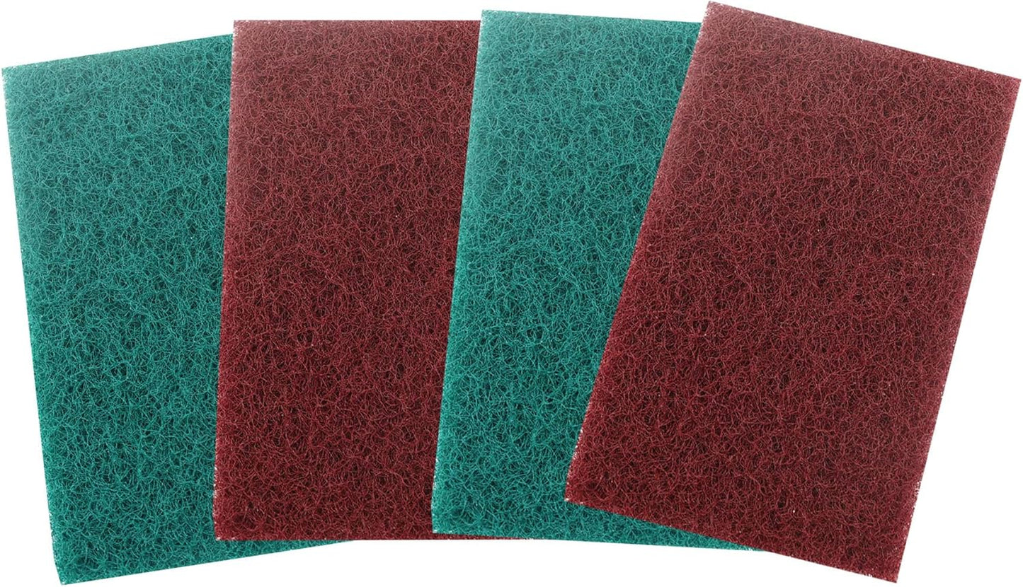 Heavy Duty Scour Pads, Non-Scratch Scrub Sponges, ULIFESTAR 5PCS Dish Scrubber Scouring Pads, Dual-Sided Reusable Household Scrub Pads for Dishes,Dish Cleaning Tool,Kitchen Scrubbers & Metal Grills