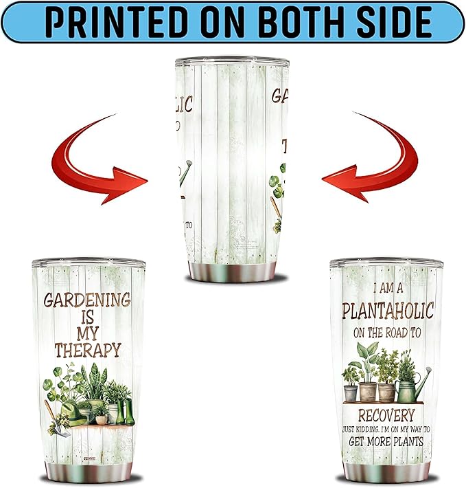 Gardening Gifts for Women Mom Wife Grandmother Funny Gardening Travel Mug Coffee Cup Gift for Garden Lover Plant Lady Gardener Thermos Tumblers 20oz Stainless Steel Christmas Birthday