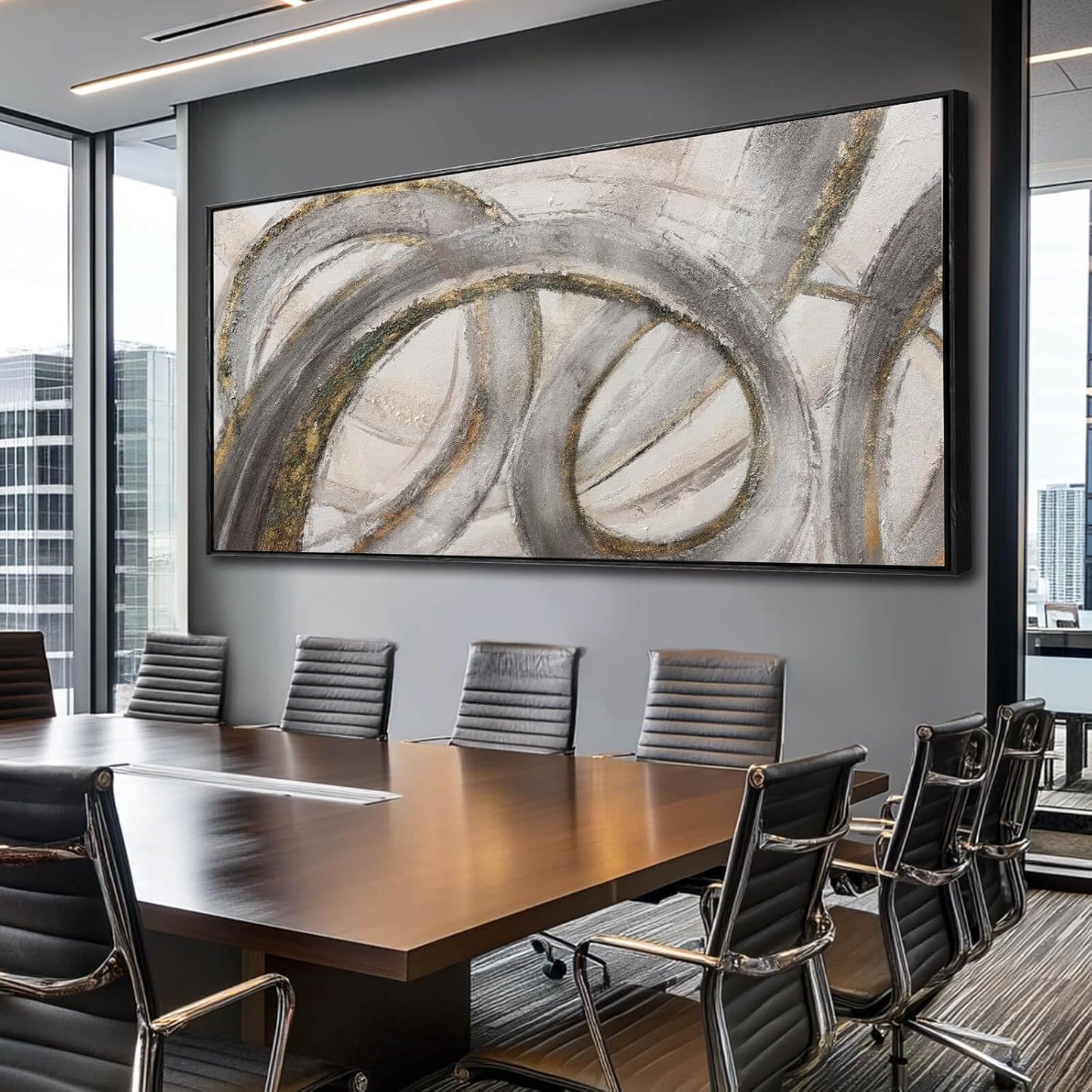 VAYIMDH Line Wall Paintings Modern Wall Art Textured Wall Decor 36"x70" Artwork for Living Room Kitchen Bedroom Wall Print Pictures