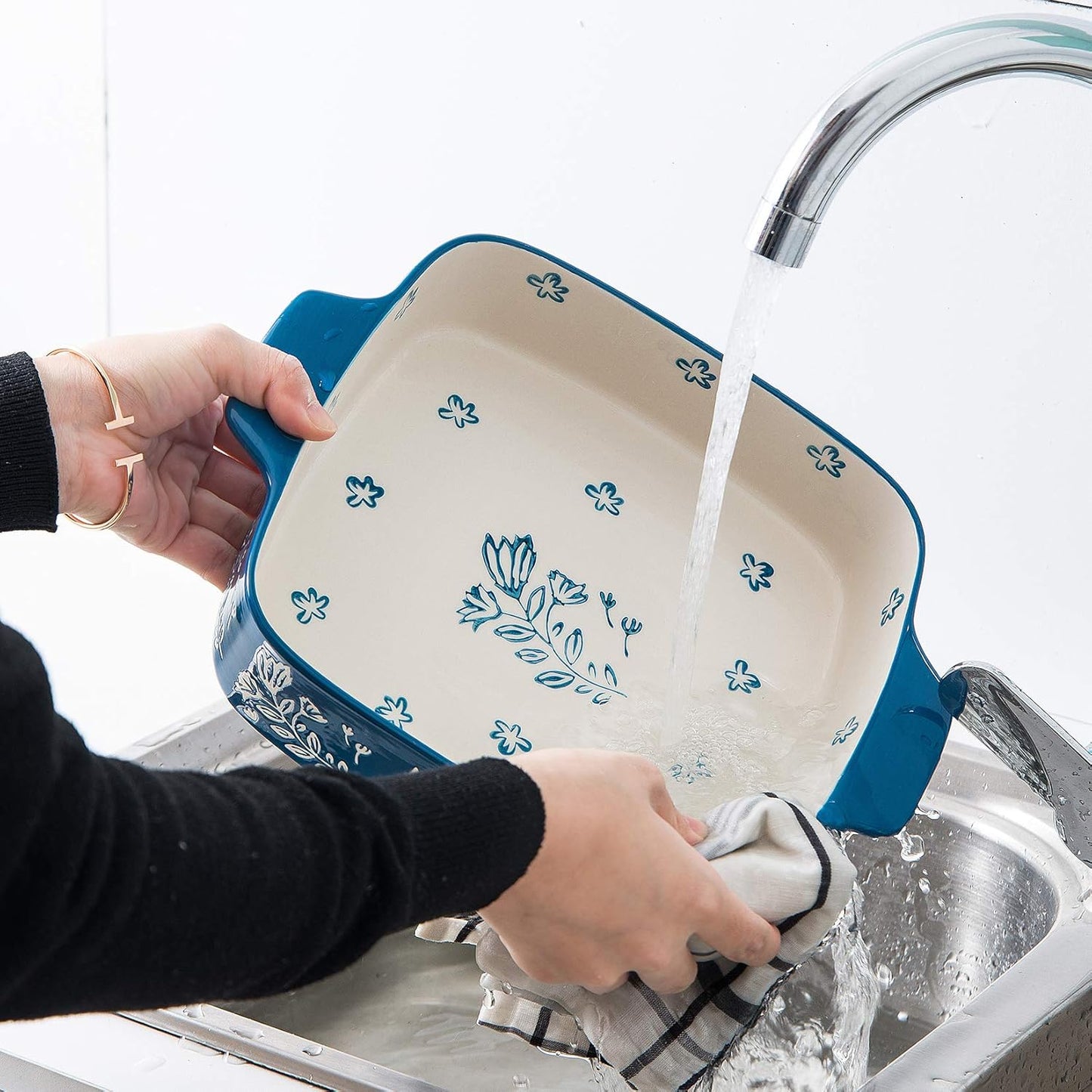 Wisenvoy 9x9 Baking Pan & Casserole Dish Set - 2-Piece Ceramic Square Bakeware