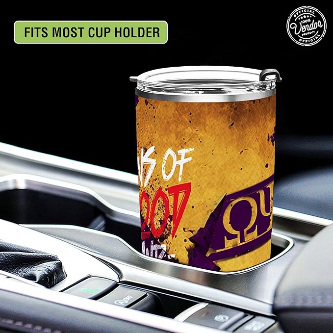 BBGreek Omega Psi Phi Fraternity Paraphernalia - Official Vendor - 20 oz Stainless Steel Insulated Sublimation Tumbler - SOBAT