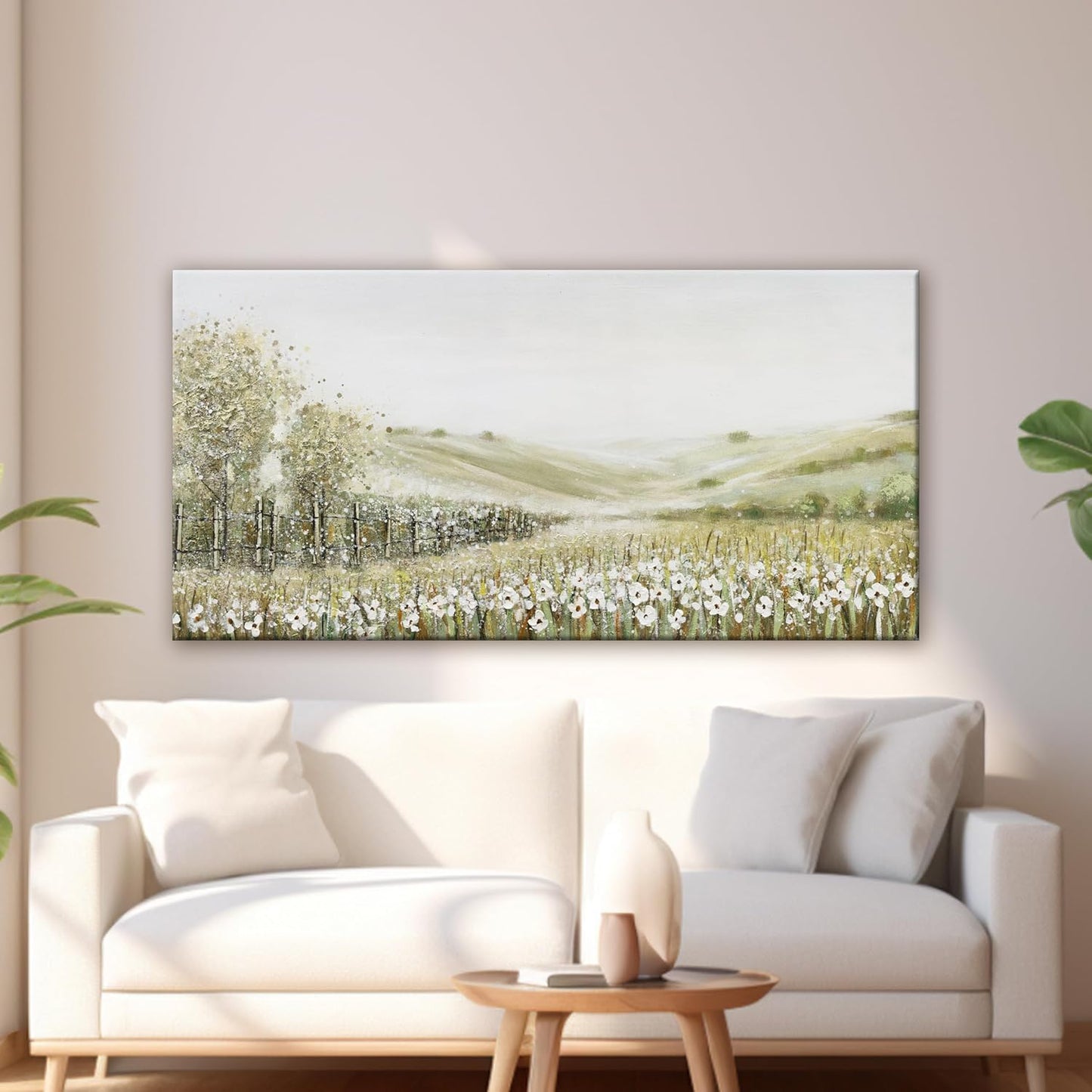 QSQ Canvas Wall Art Decor - Natural Paintings Modern Landscape Wall Decorations - Living Room, Bedroom, Kitchen, Office - 24"48"