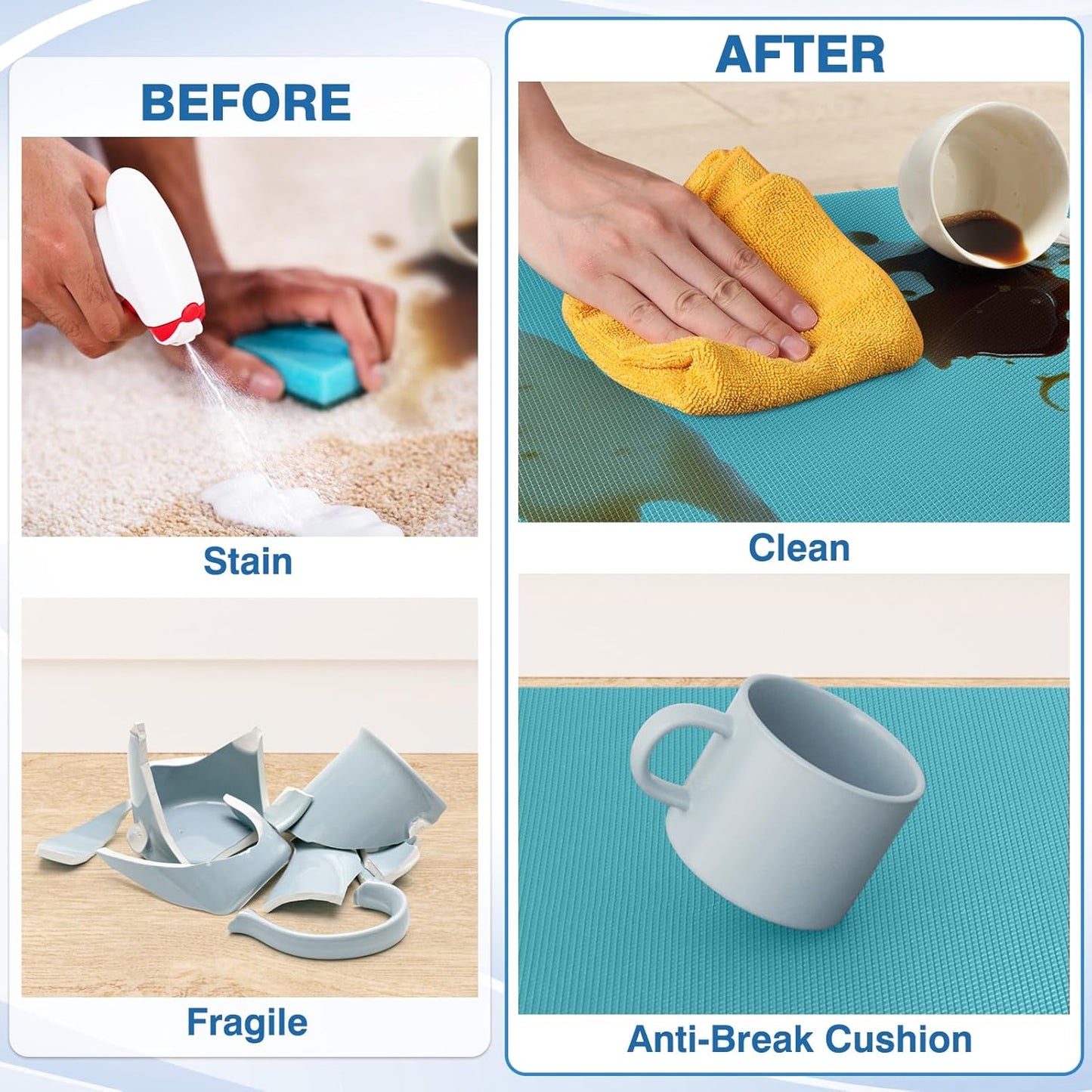 StepRite Kitchen Mats, 2PCS Kitchen Rugs, Cushioned Anti Fatigue Kitchen Mats for Floor, Non-Slip Standing Desk Mat, Waterproof Kitchen Rug Set for Kitchen, Floor, Office, 17.3"x30"+17.3"x47", Green